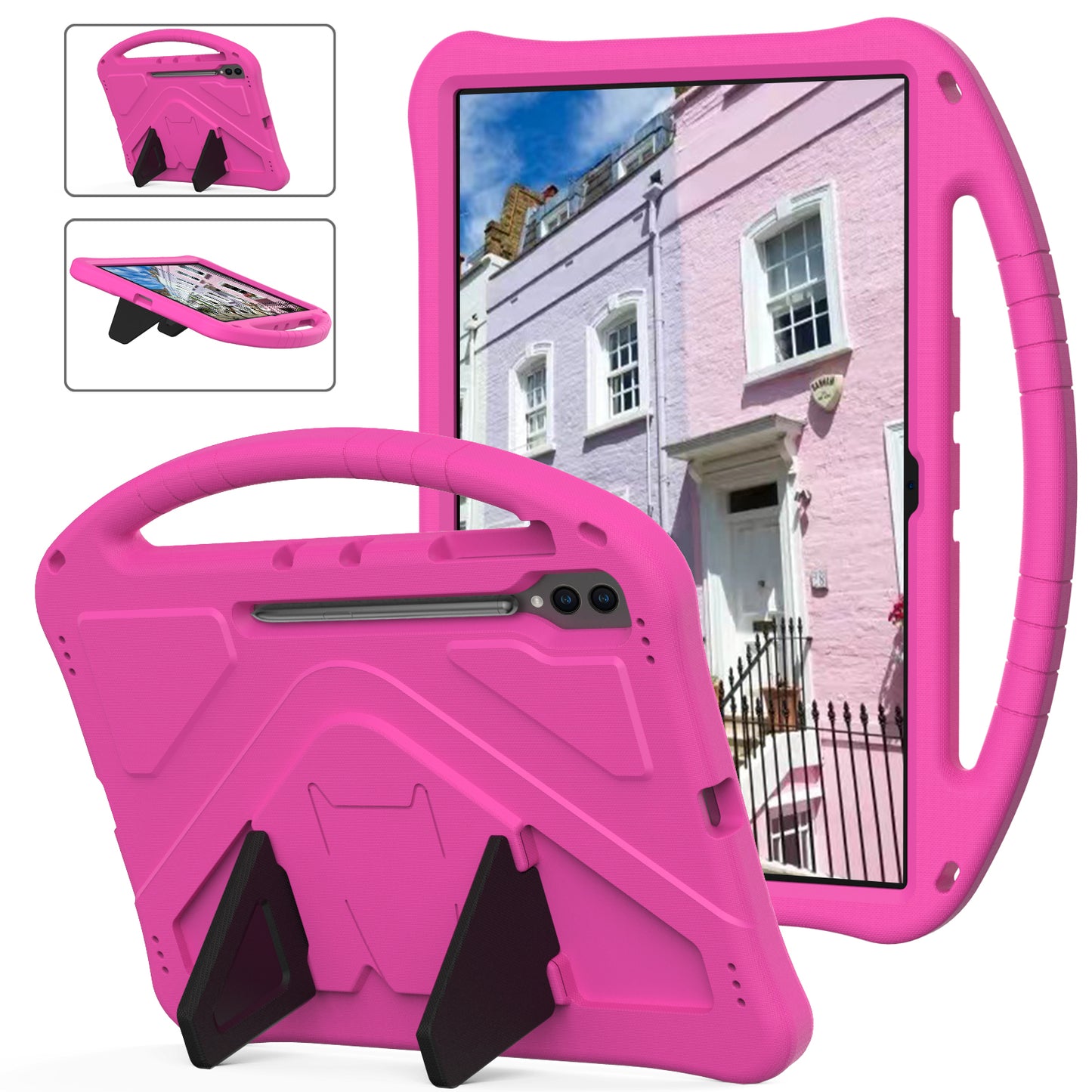 Shockproof Cover for Samsung Galaxy Tab S9 Ultra / S8 Ultra , Handle Kickstand Protective EVA Tablet Case