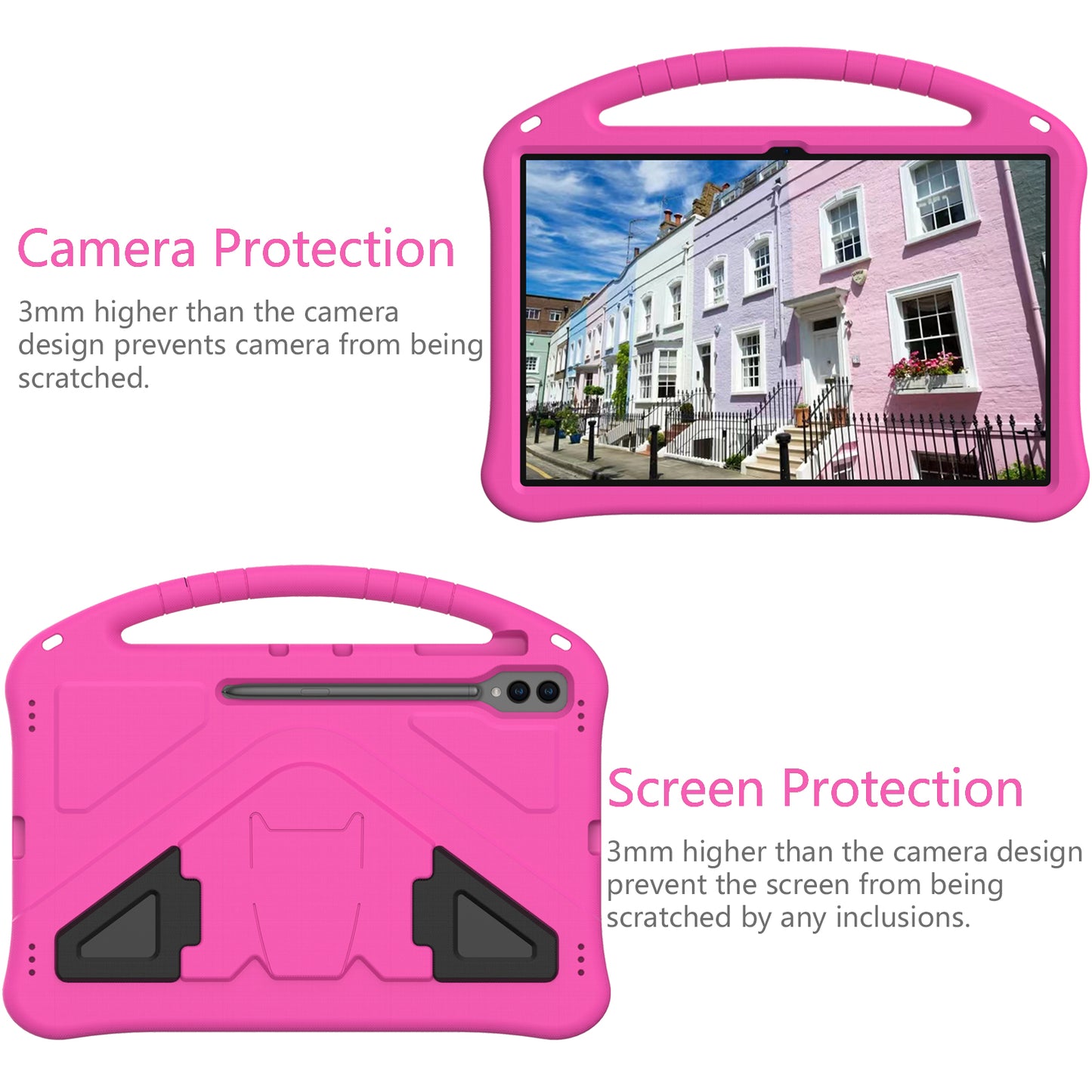 Shockproof Cover for Samsung Galaxy Tab S9 Ultra / S8 Ultra , Handle Kickstand Protective EVA Tablet Case