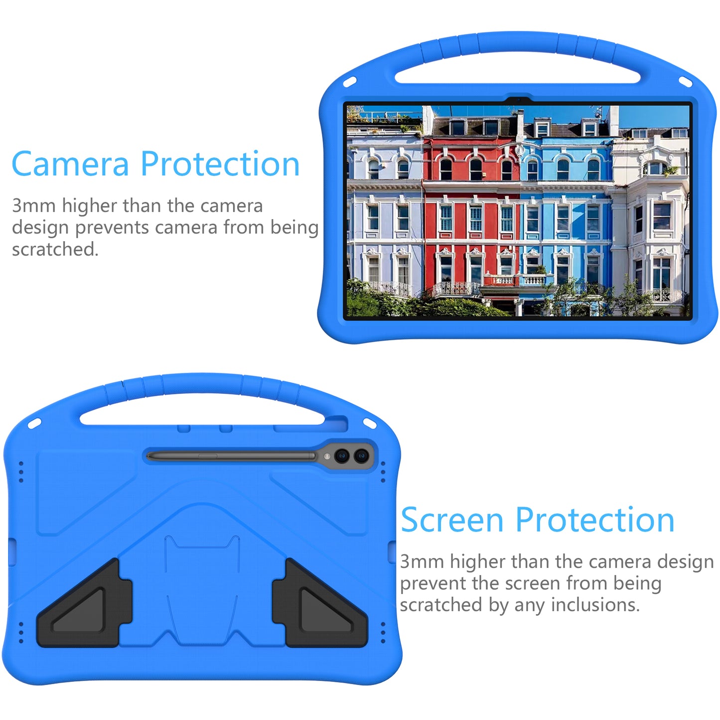 Shockproof Cover for Samsung Galaxy Tab S9 Ultra / S8 Ultra , Handle Kickstand Protective EVA Tablet Case