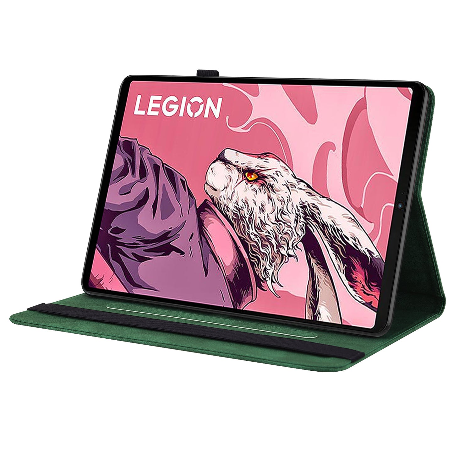 For Lenovo Legion Y700 (2023) Case PU Leather Imprinted Card Holder Stand Tablet Cover