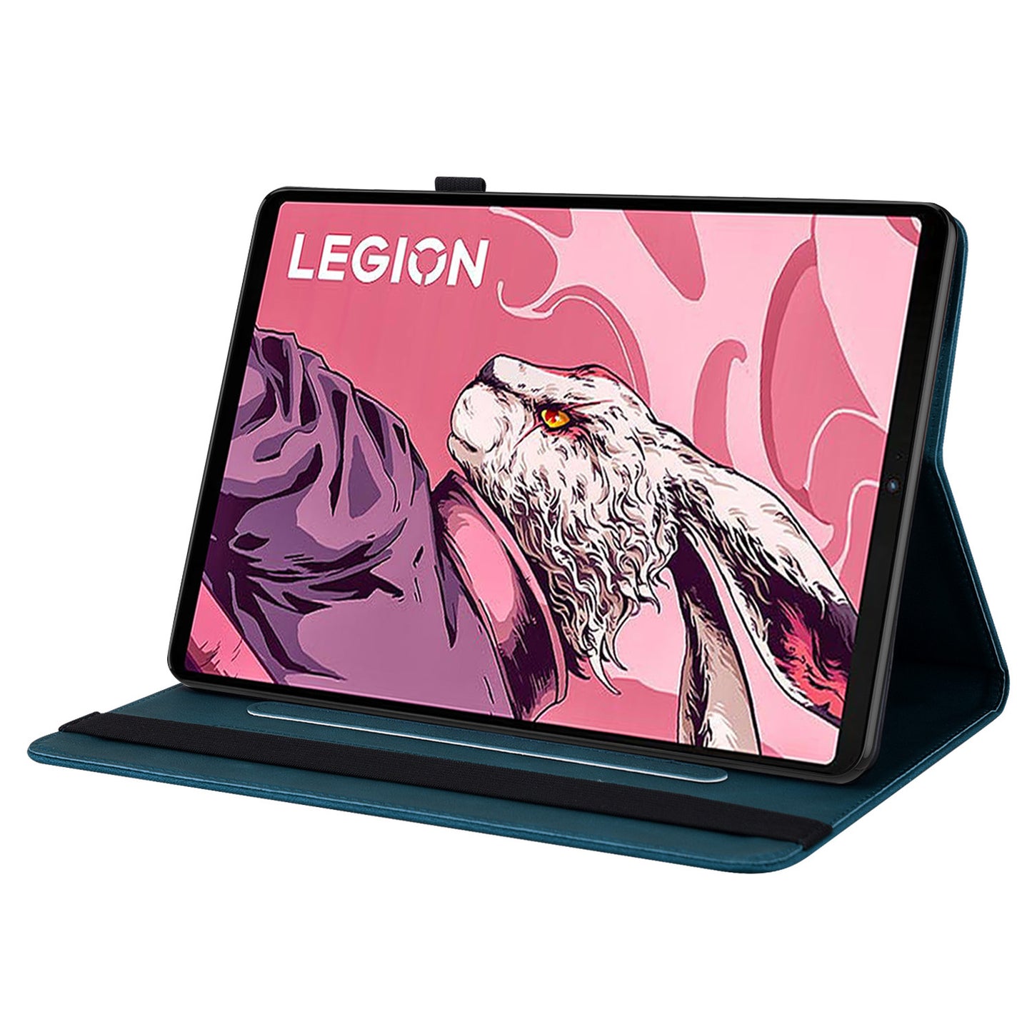 For Lenovo Legion Y700 (2023) Case PU Leather Imprinted Card Holder Stand Tablet Cover