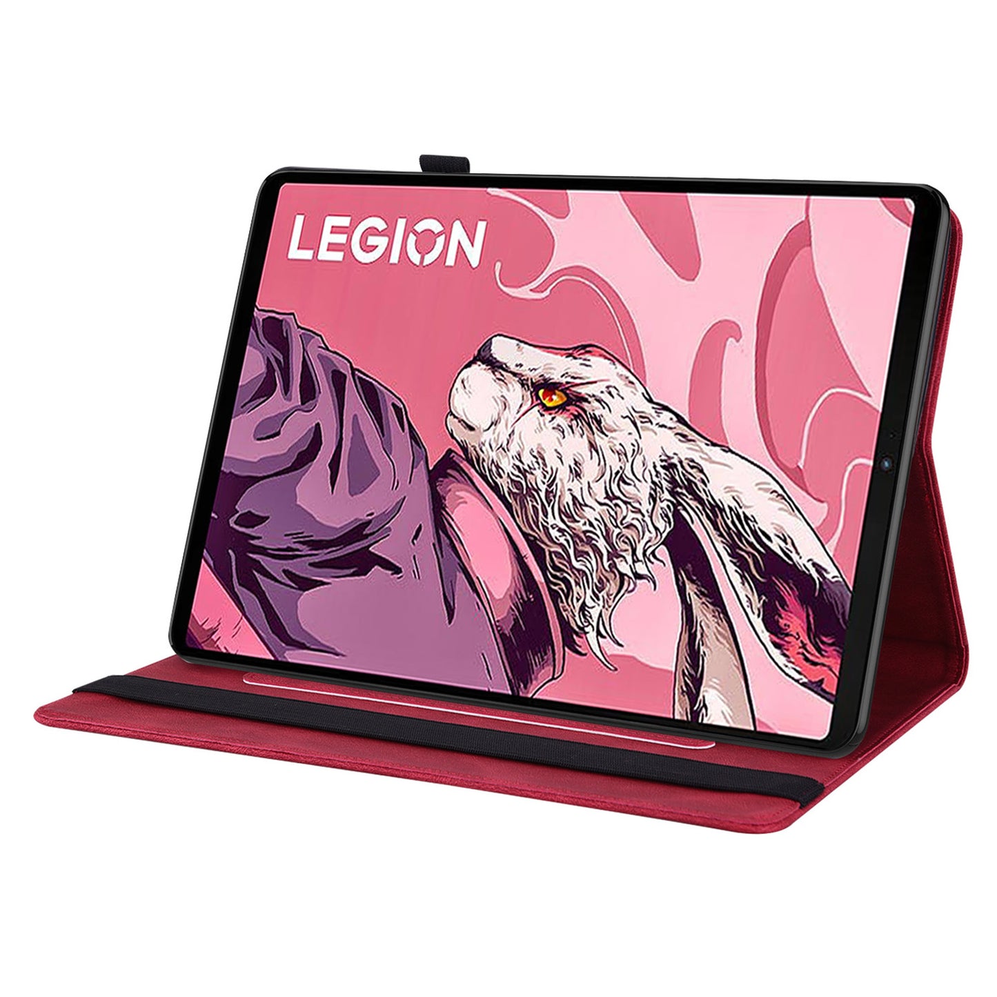 For Lenovo Legion Y700 (2023) Case PU Leather Imprinted Card Holder Stand Tablet Cover