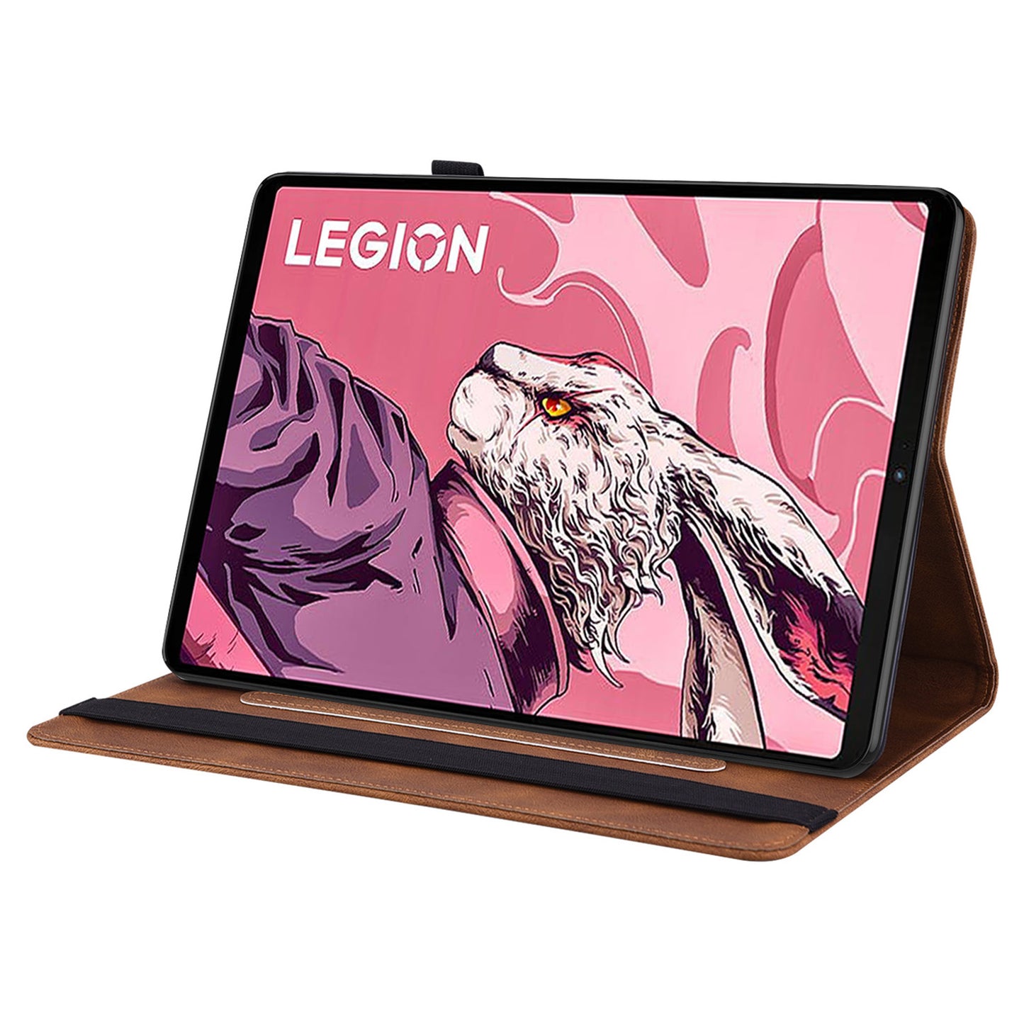 For Lenovo Legion Y700 (2023) Case PU Leather Imprinted Card Holder Stand Tablet Cover