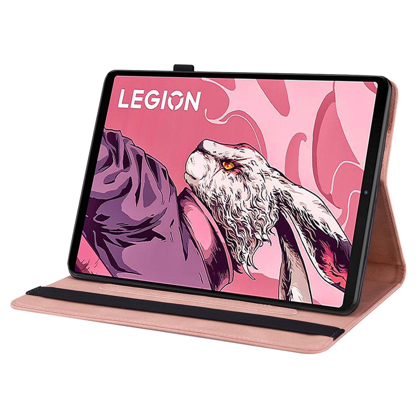 For Lenovo Legion Y700 (2023) Case PU Leather Imprinted Card Holder Stand Tablet Cover