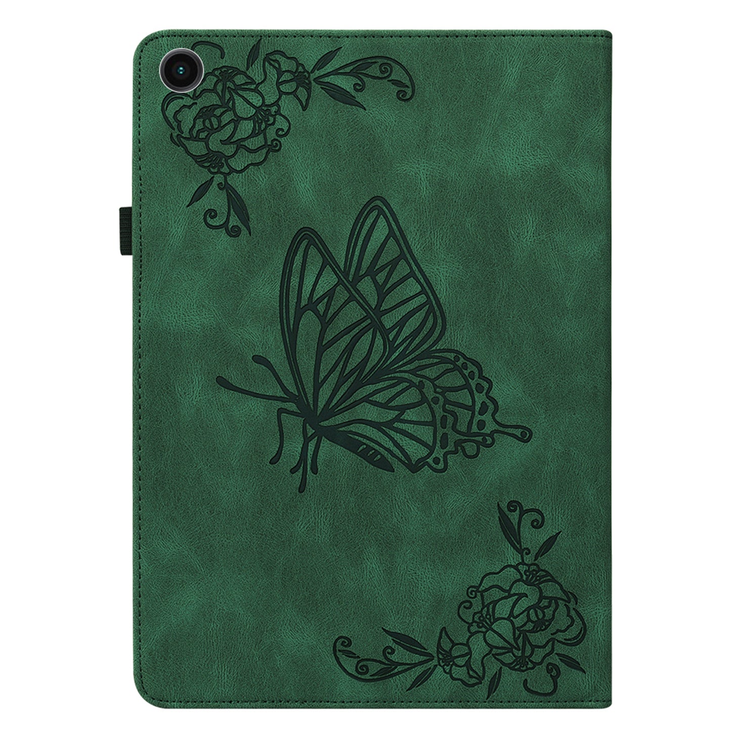 For Samsung Galaxy Tab A9 Leather Case Butterfly Flower Imprinted Tablet Cover