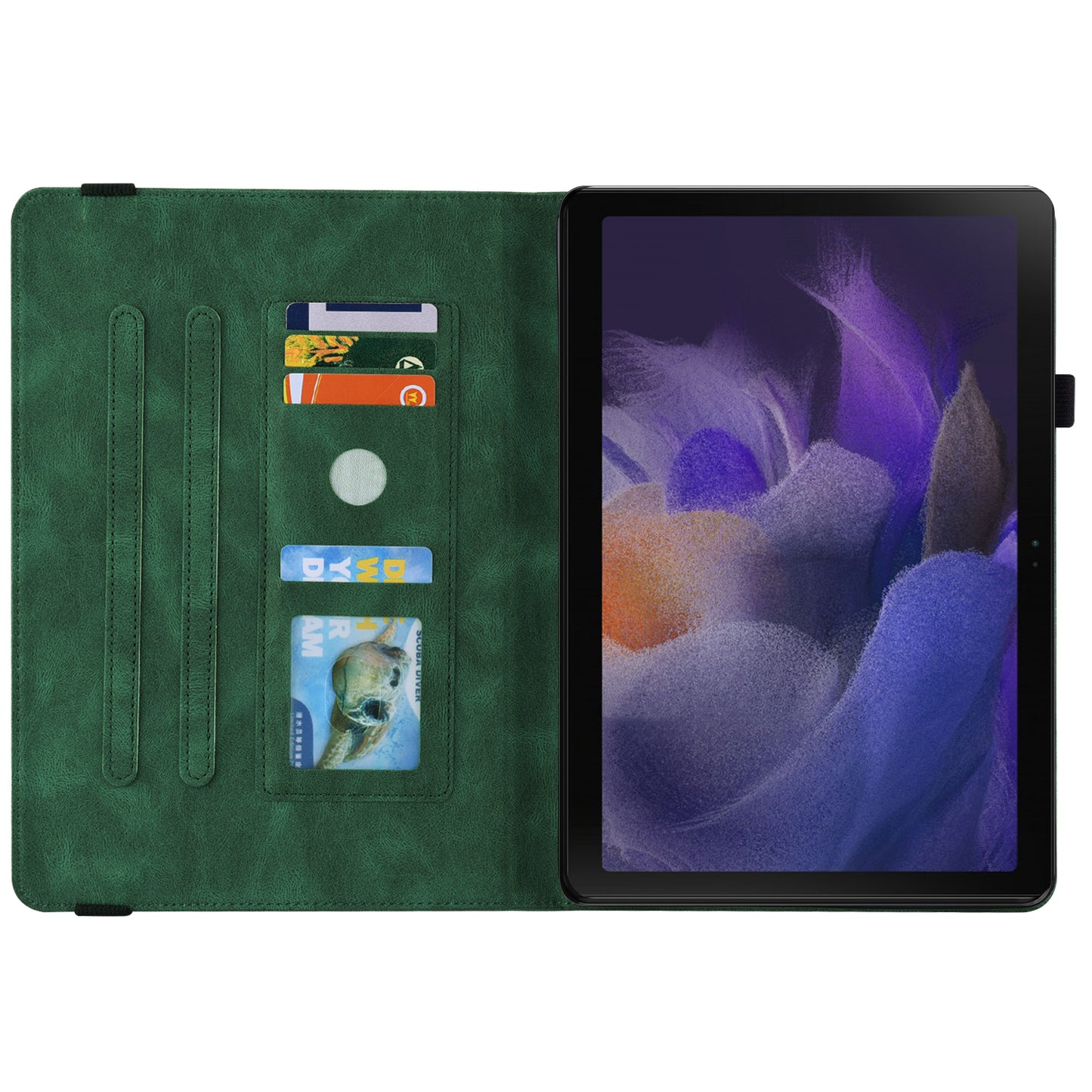 For Samsung Galaxy Tab A9 Leather Case Butterfly Flower Imprinted Tablet Cover