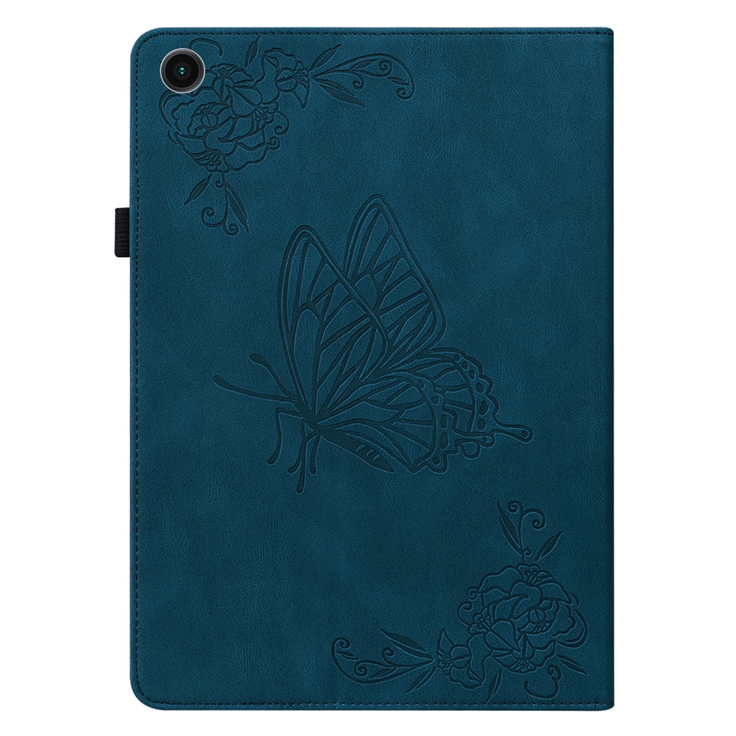 For Samsung Galaxy Tab A9 Leather Case Butterfly Flower Imprinted Tablet Cover