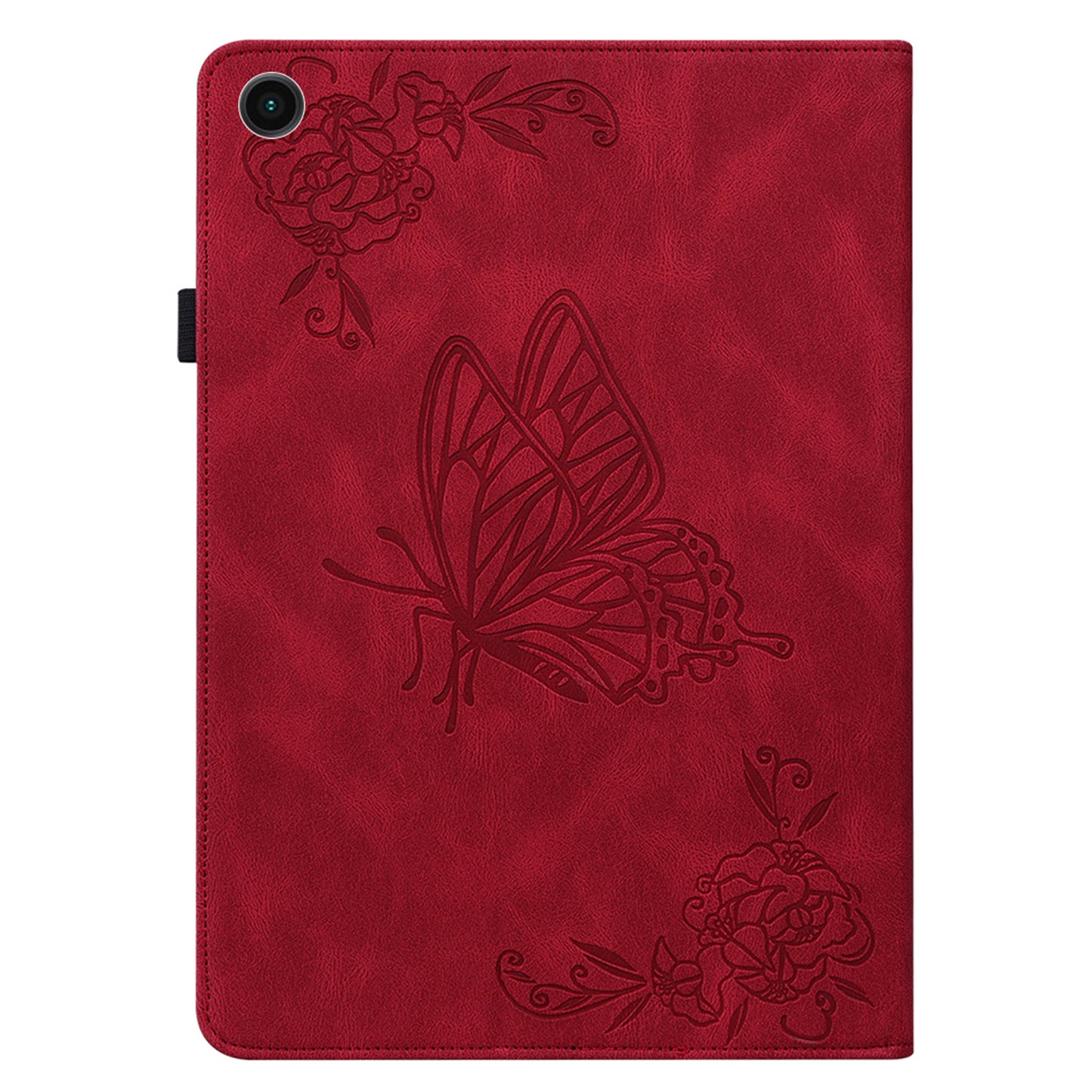 For Samsung Galaxy Tab A9 Leather Case Butterfly Flower Imprinted Tablet Cover