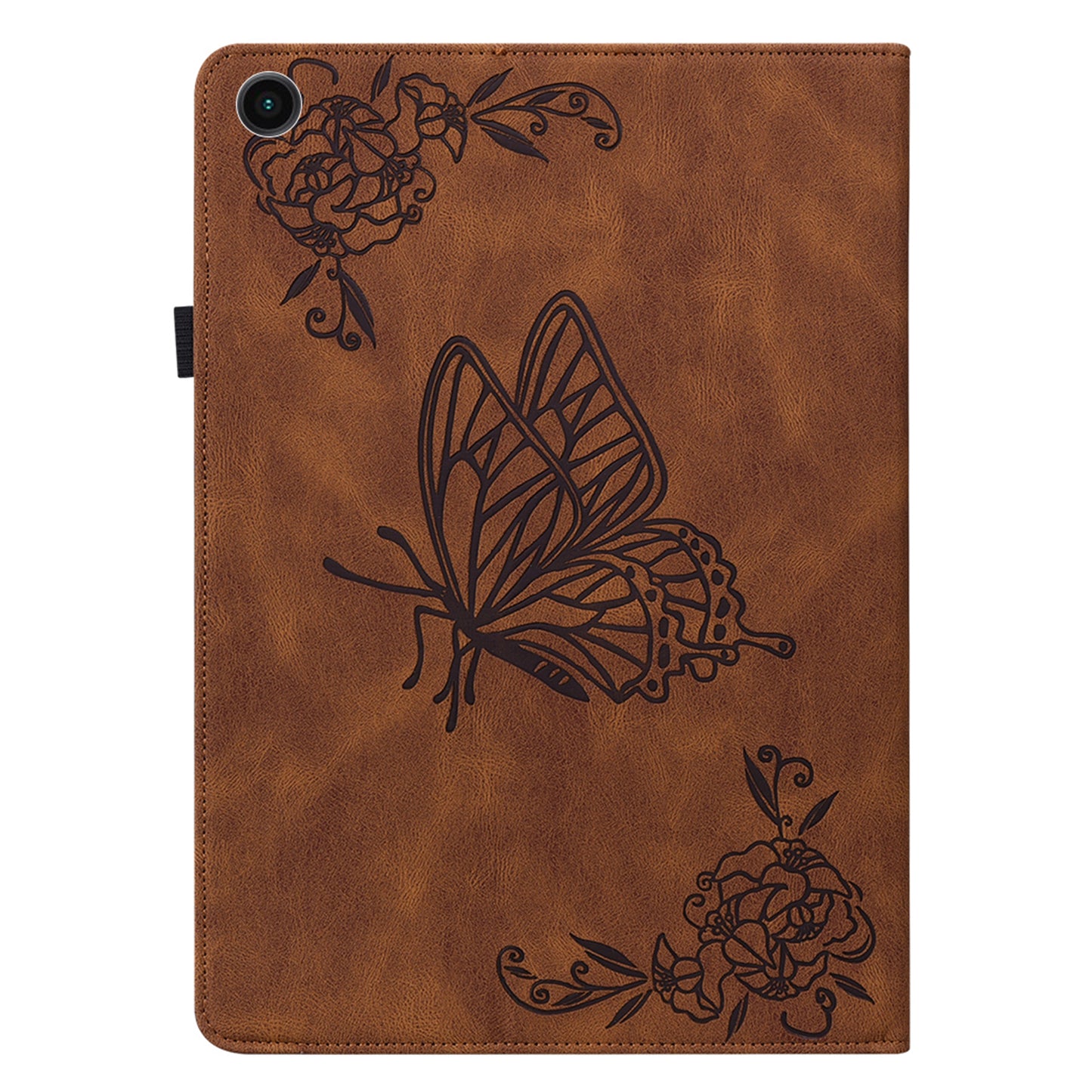 For Samsung Galaxy Tab A9 Leather Case Butterfly Flower Imprinted Tablet Cover