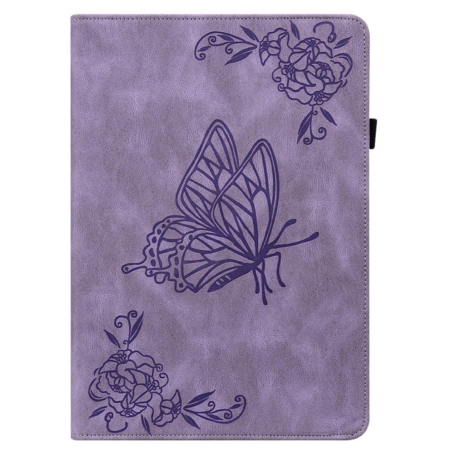 For Samsung Galaxy Tab A9 Leather Case Butterfly Flower Imprinted Tablet Cover
