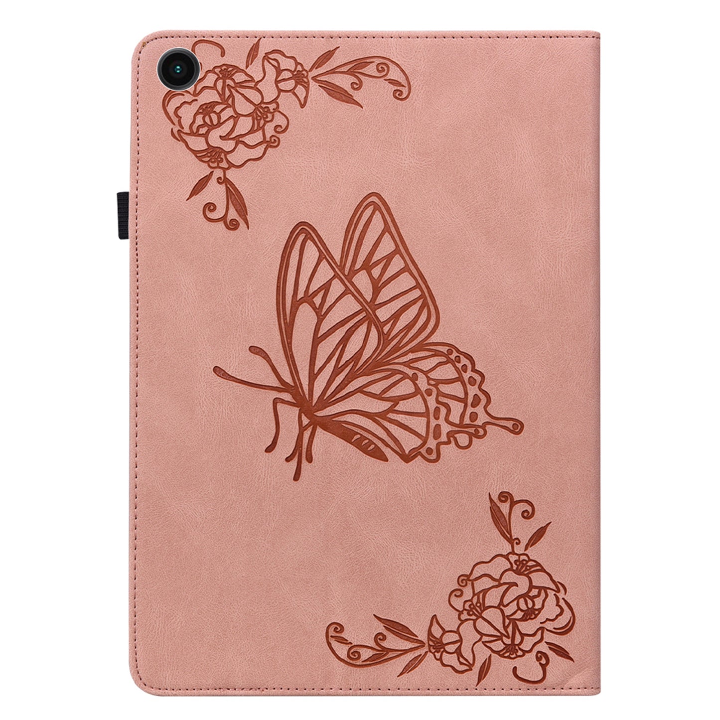 For Samsung Galaxy Tab A9 Leather Case Butterfly Flower Imprinted Tablet Cover