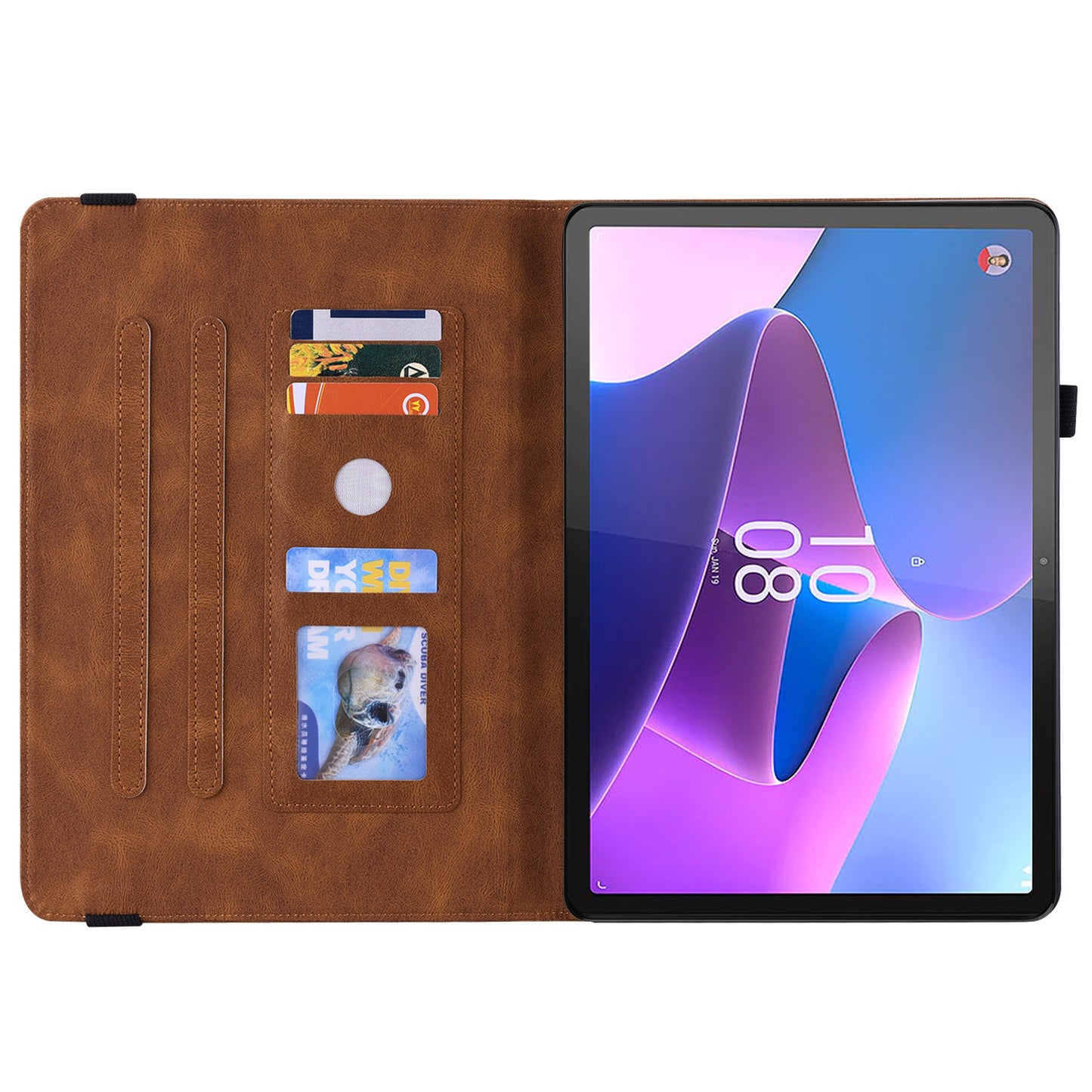 For Lenovo Tab P12 Case Butterfly Flower Imprinted PU Leather Stand Tablet Cover