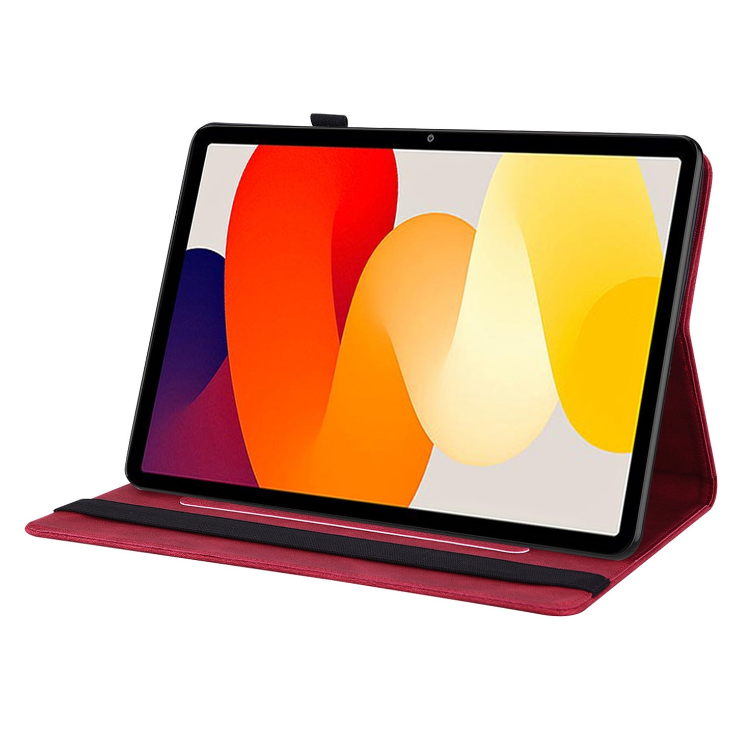 For Xiaomi Redmi Pad SE Case PU Leather Card Holder Imprinted Stand Tablet Cover