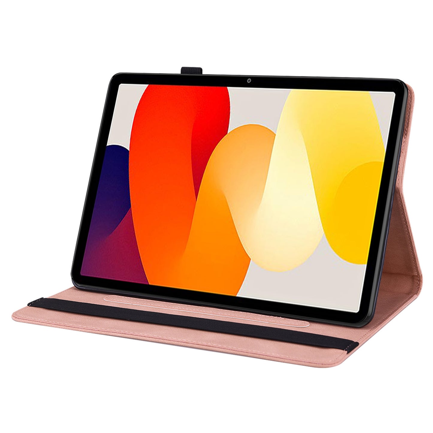 For Xiaomi Redmi Pad SE Case PU Leather Card Holder Imprinted Stand Tablet Cover