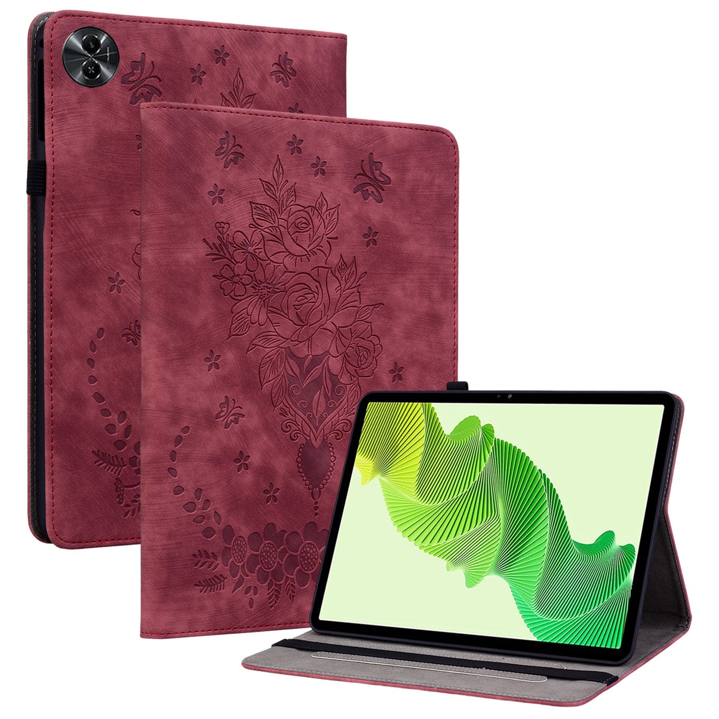For Realme Pad 2 Protection Case PU Leather Stand Card Holder Tablet Cover