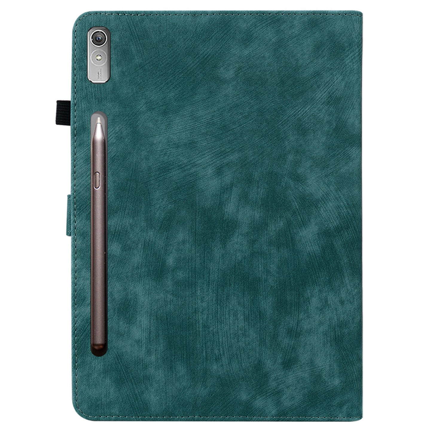 For Lenovo Tab P12 Leather Case Cute Tiger Imprinted PU Leather Card Holder Tablet Cover