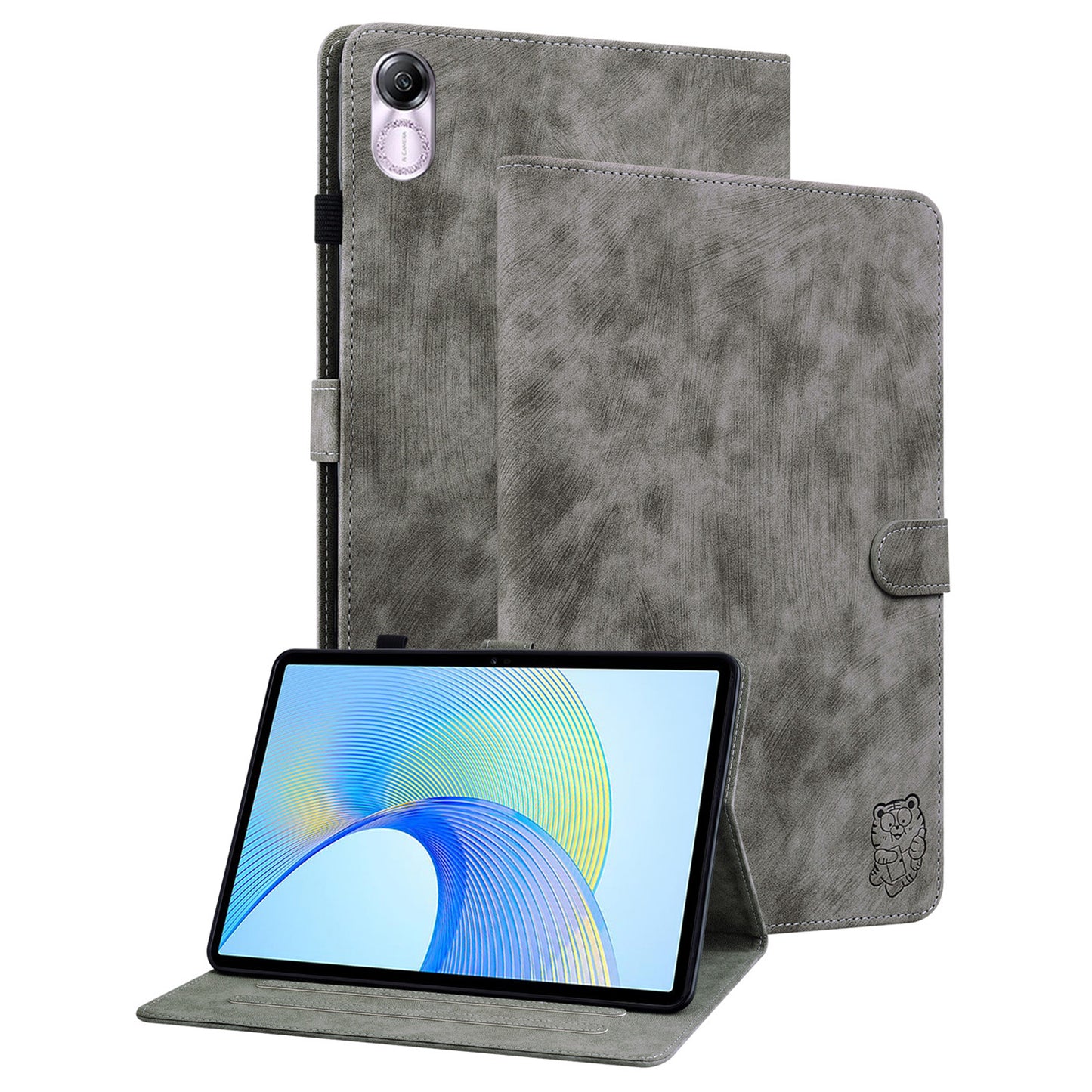 For Honor Pad X8 Pro / Pad X9 Case Cute Tiger Imprinted PU Leather Stand Tablet Cover