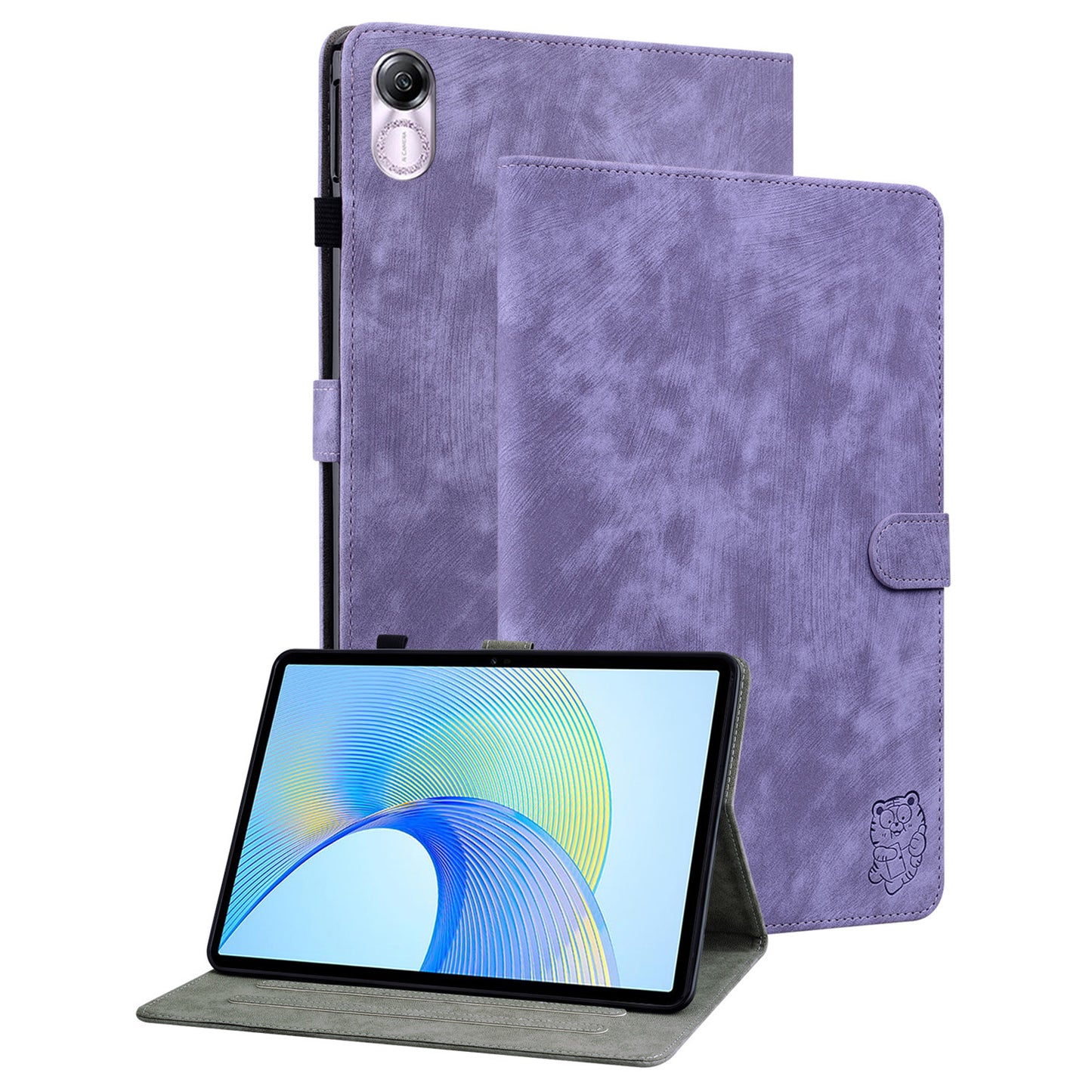 For Honor Pad X8 Pro / Pad X9 Case Cute Tiger Imprinted PU Leather Stand Tablet Cover
