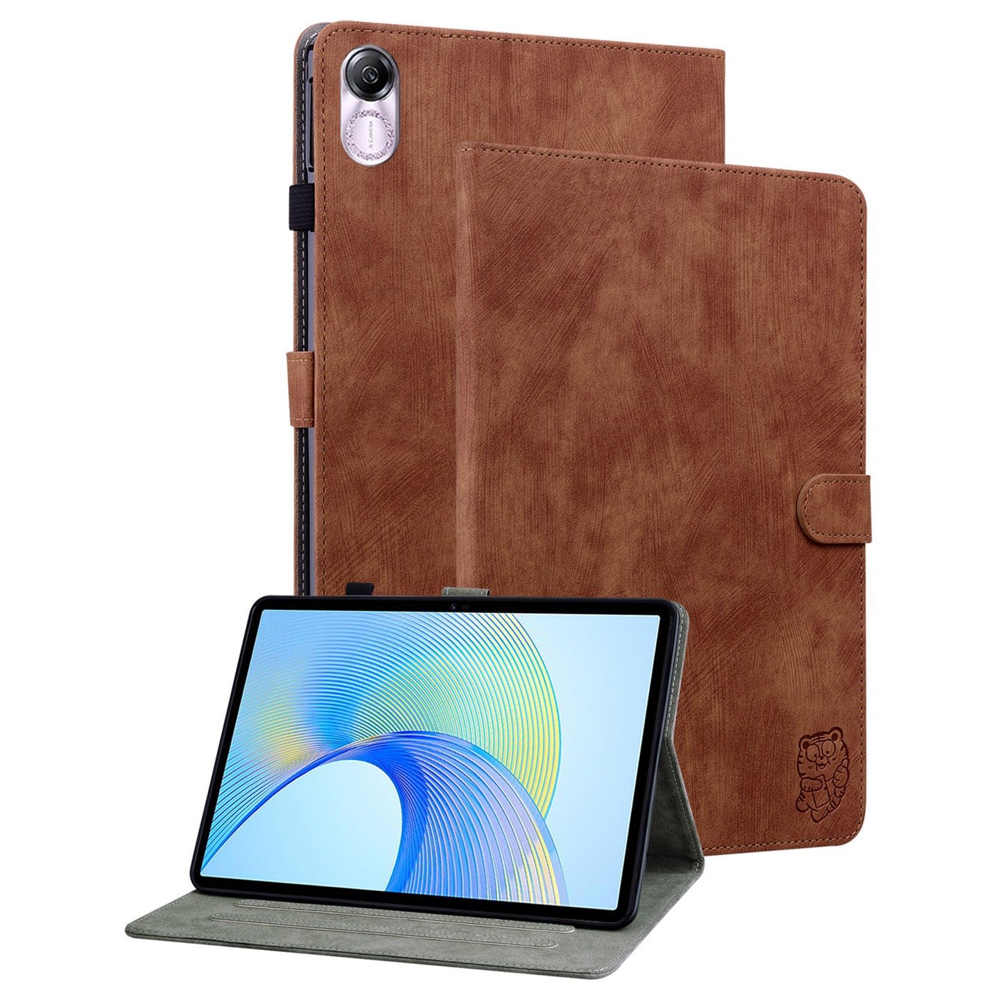 For Honor Pad X8 Pro / Pad X9 Case Cute Tiger Imprinted PU Leather Stand Tablet Cover
