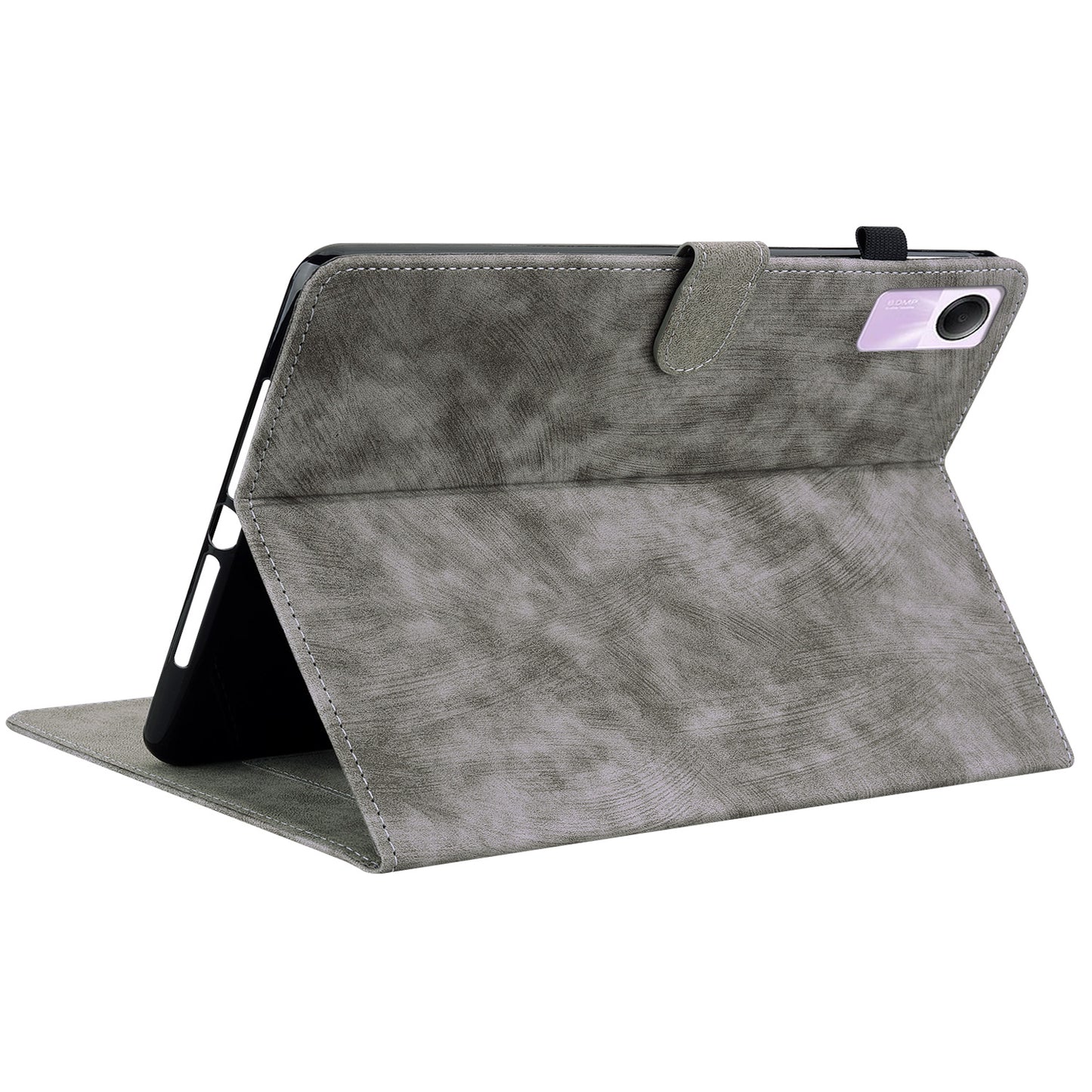 For Xiaomi Redmi Pad SE Cover Cute Tiger Imprint Leather Tablet Case with Card Slots