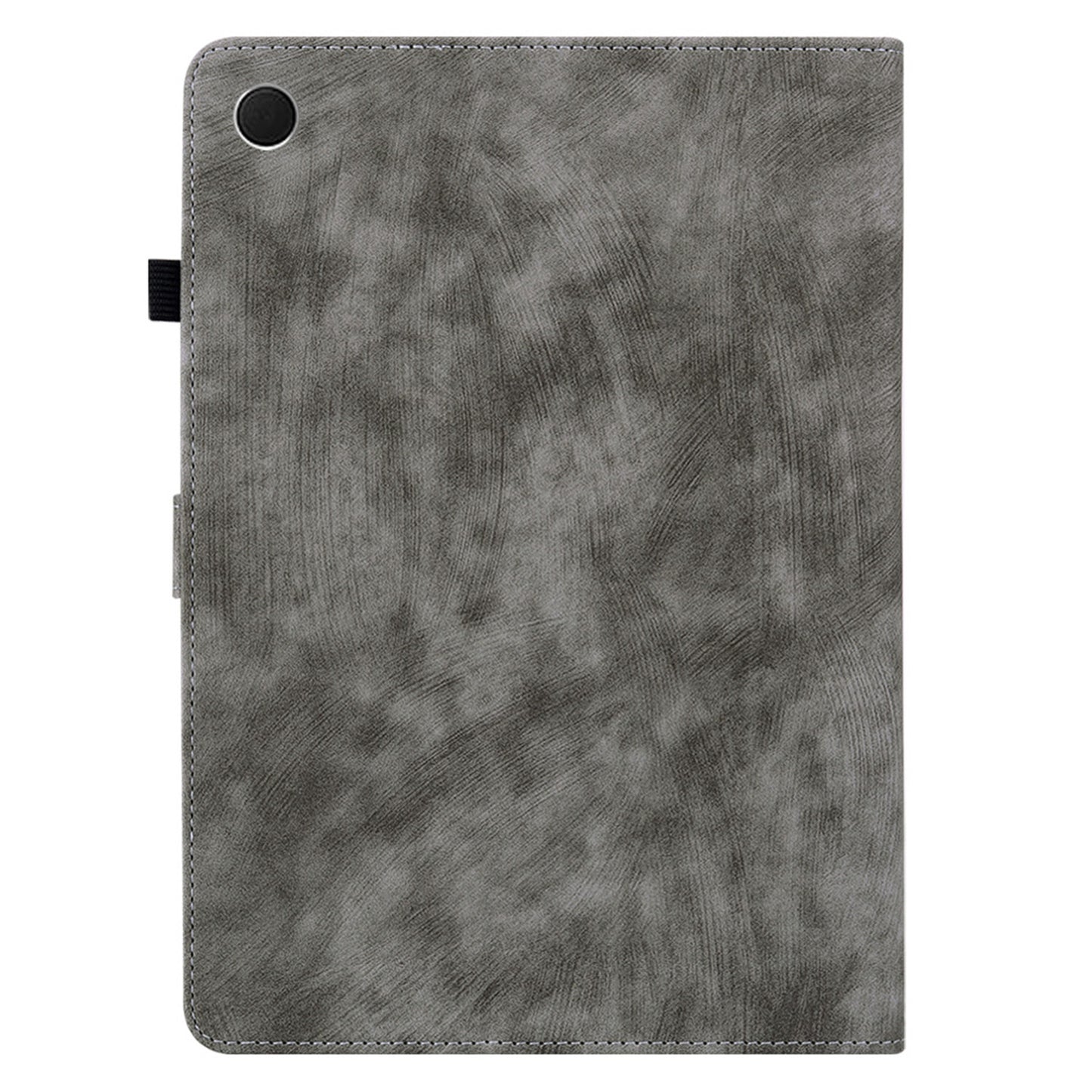 For Samsung Galaxy Tab A9 Leather Cover Cute Tiger Imprint Adjustable Stand Tablet Case
