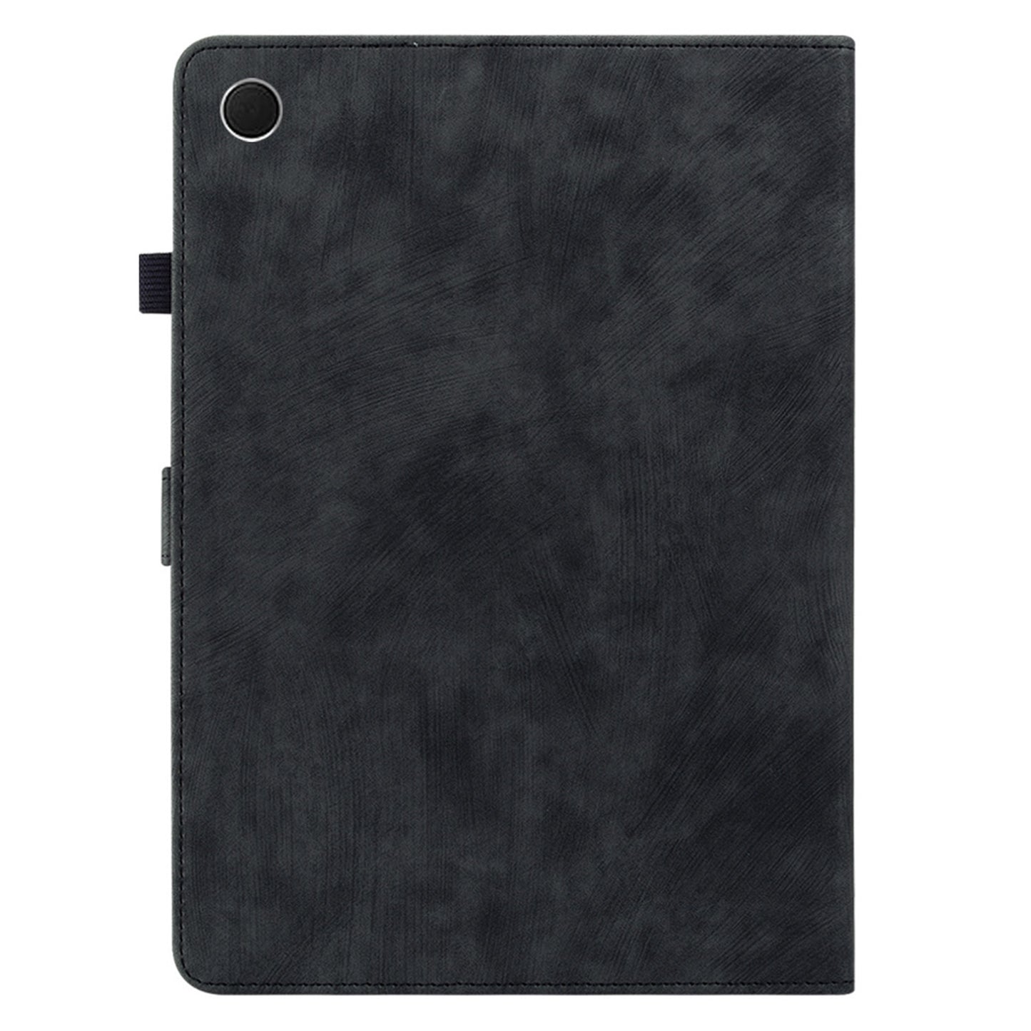 For Samsung Galaxy Tab A9 Leather Cover Cute Tiger Imprint Adjustable Stand Tablet Case