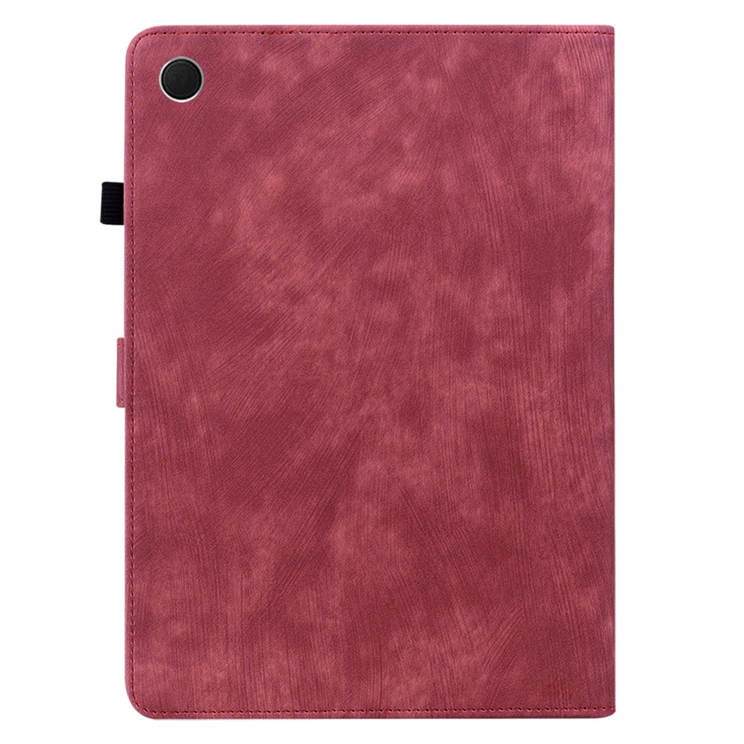 For Samsung Galaxy Tab A9 Leather Cover Cute Tiger Imprint Adjustable Stand Tablet Case