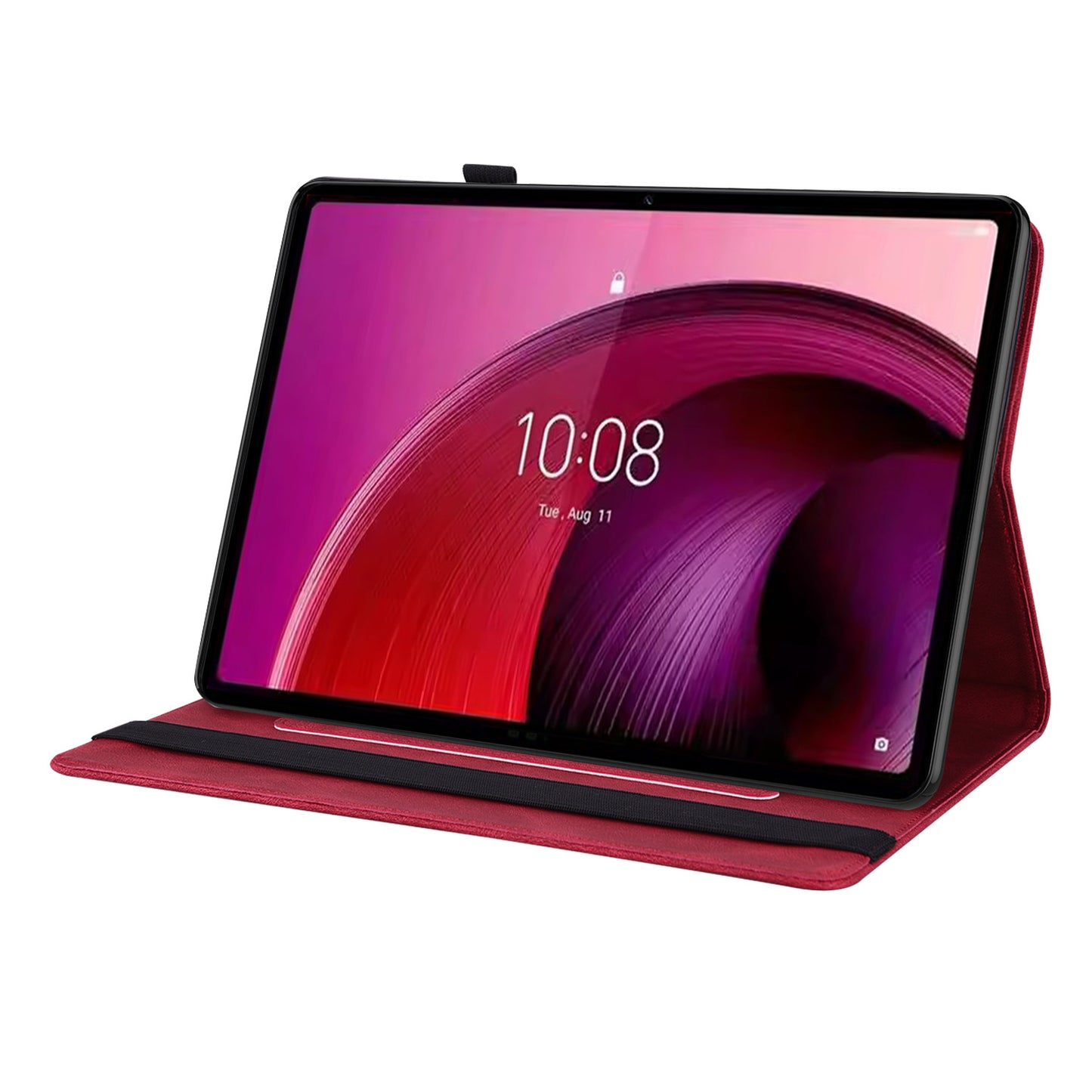 For Lenovo Tab M10 5G PU Leather Case Stand Card Holder Imprinted Tablet Cover