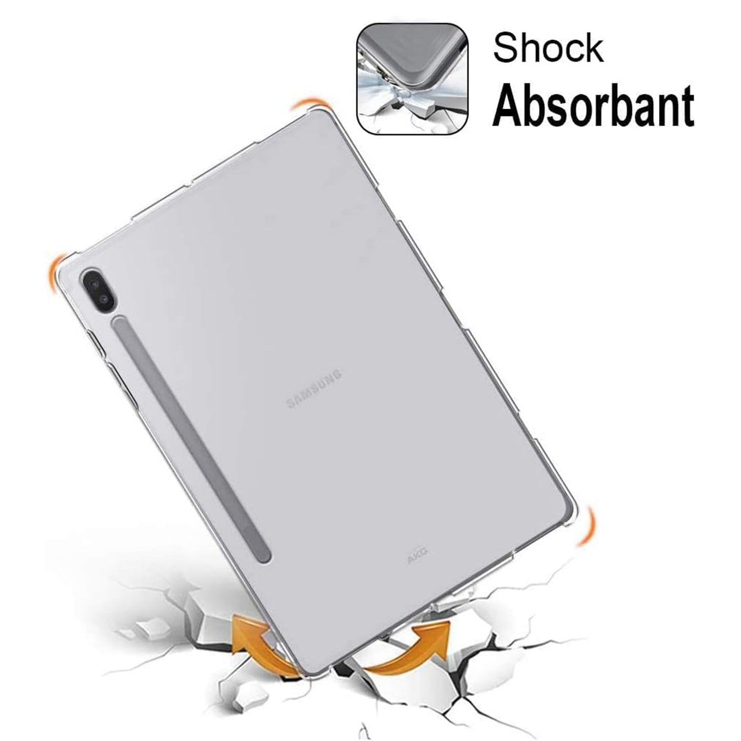 Slim-Fit TPU Tablet Cover for Samsung Galaxy Tab S9 , HD Transparent Case Anti-Scratch Shell