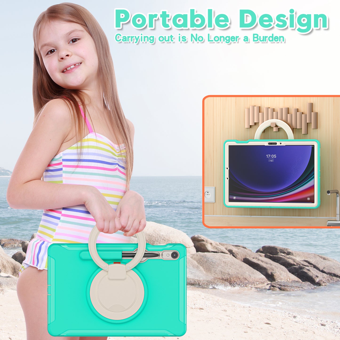 For Samsung Galaxy Tab S9 FE / S7 T870 / S8 X700 / S9 X710 Case Kickstand Tablet Cover with Pen Slot