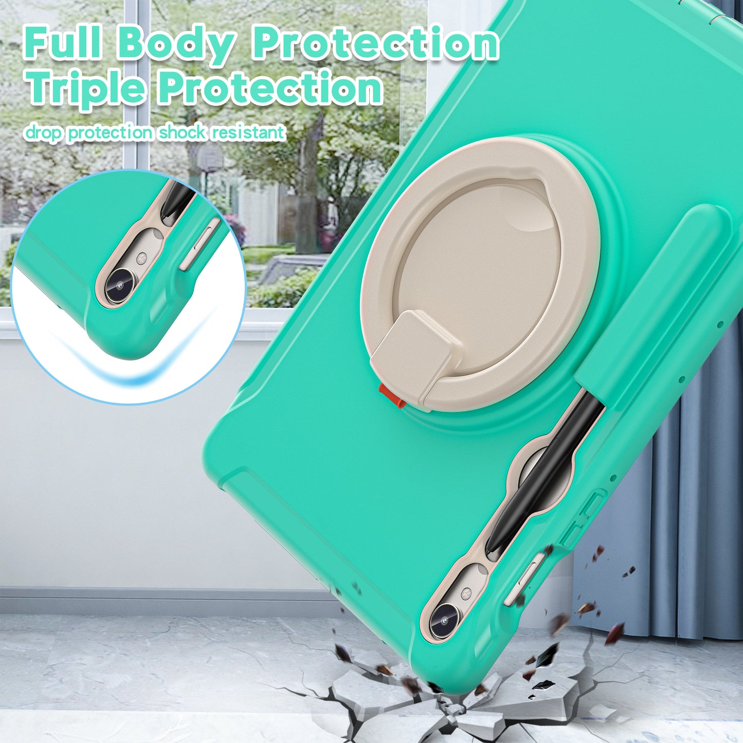 For Samsung Galaxy Tab S9 FE / S7 T870 / S8 X700 / S9 X710 Case Kickstand Tablet Cover with Pen Slot