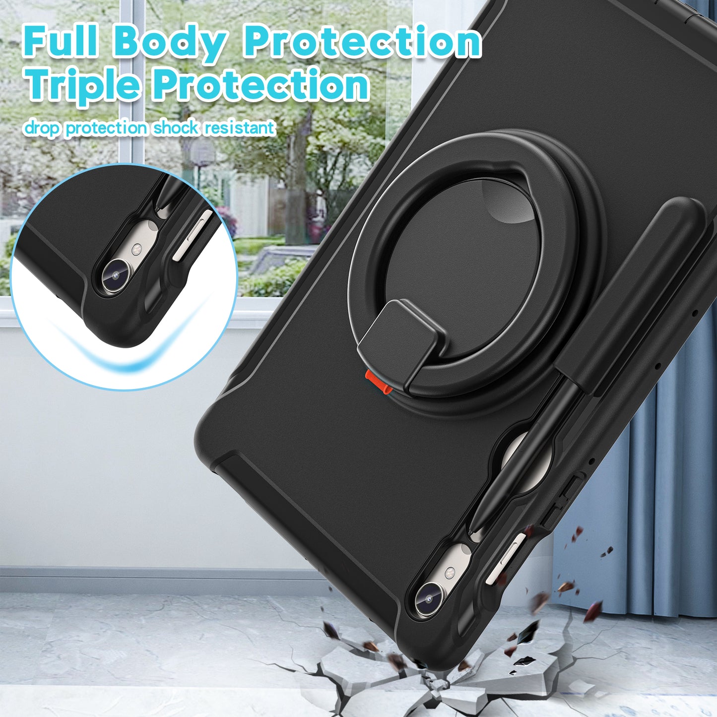 For Samsung Galaxy Tab S9 FE / S7 T870 / S8 X700 / S9 X710 Case Kickstand Tablet Cover with Pen Slot