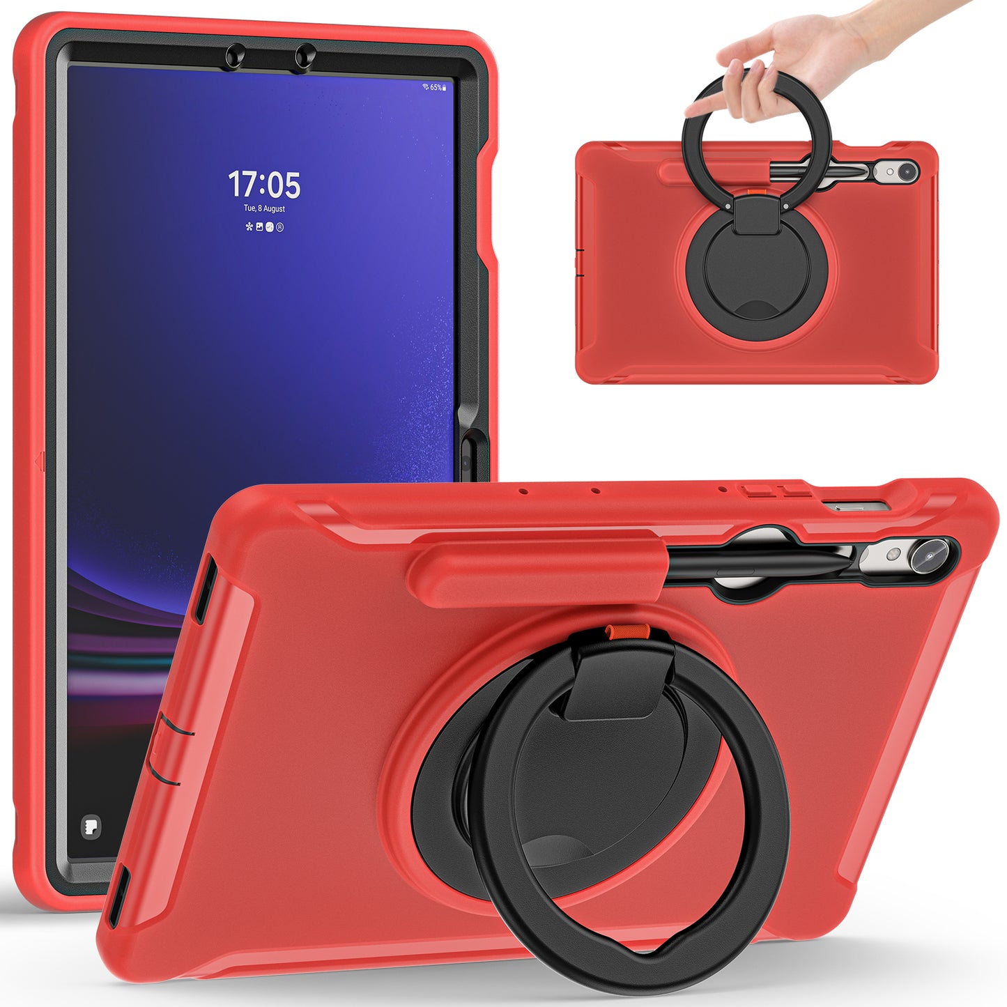 For Samsung Galaxy Tab S9 FE / S7 T870 / S8 X700 / S9 X710 Case Kickstand Tablet Cover with Pen Slot