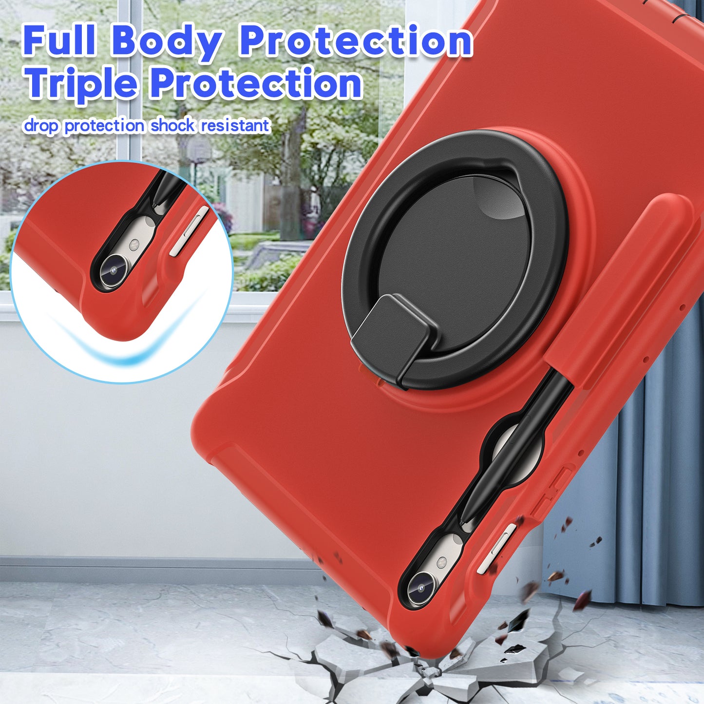 For Samsung Galaxy Tab S9 FE / S7 T870 / S8 X700 / S9 X710 Case Kickstand Tablet Cover with Pen Slot