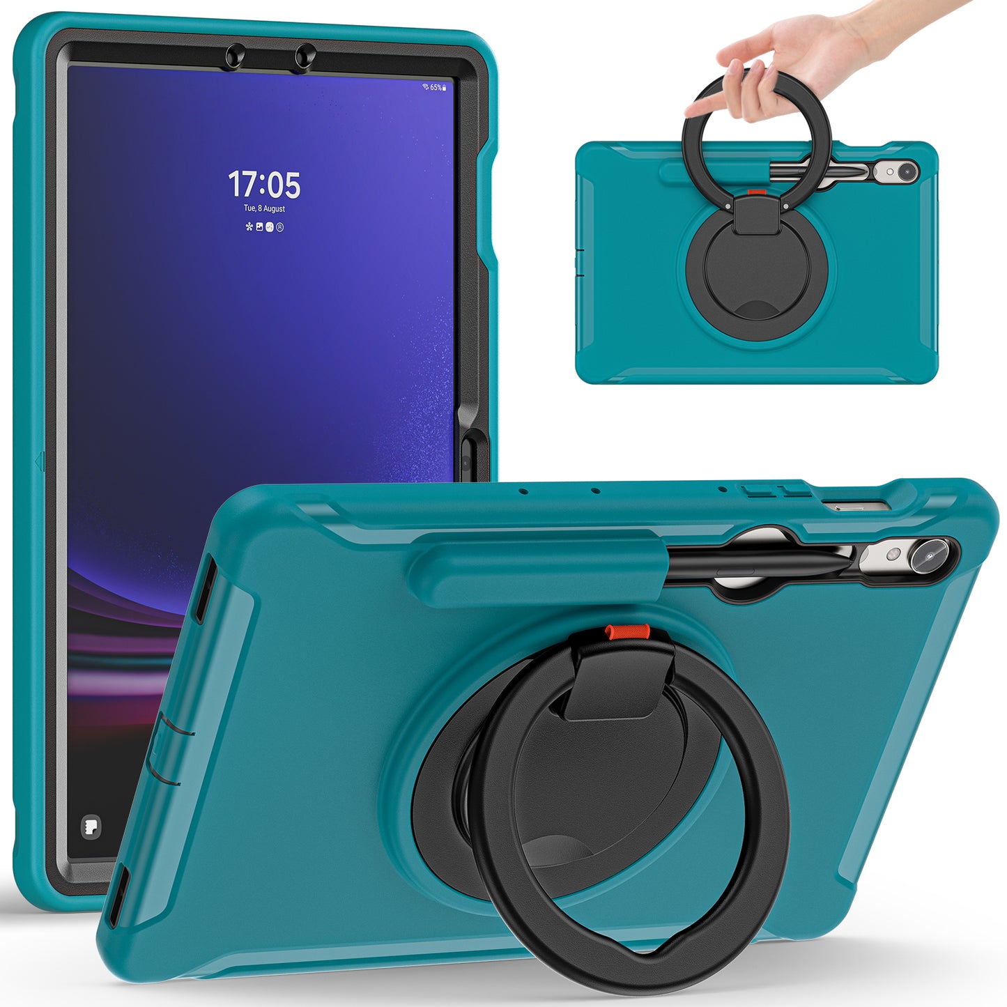 For Samsung Galaxy Tab S9 FE / S7 T870 / S8 X700 / S9 X710 Case Kickstand Tablet Cover with Pen Slot