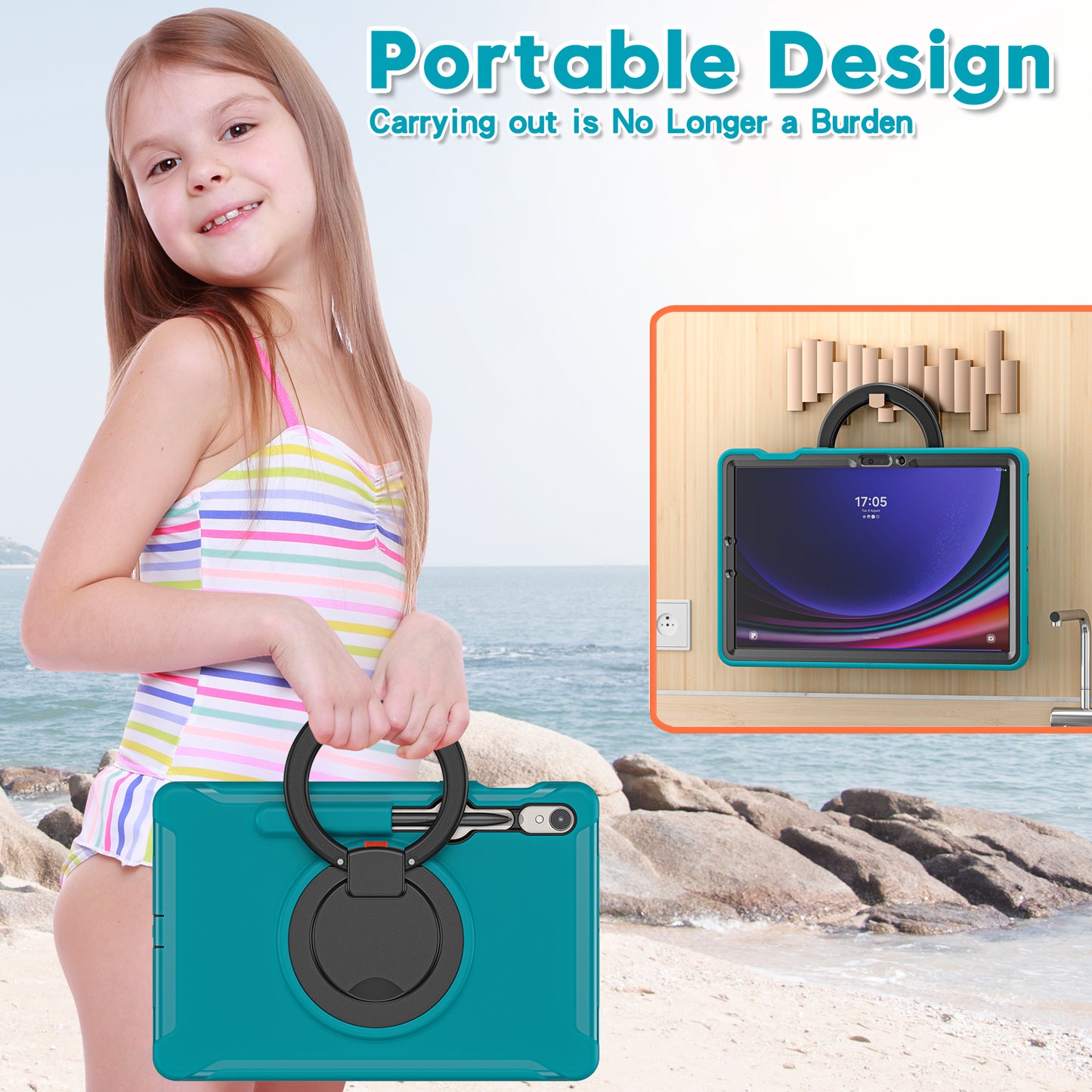 For Samsung Galaxy Tab S9 FE / S7 T870 / S8 X700 / S9 X710 Case Kickstand Tablet Cover with Pen Slot