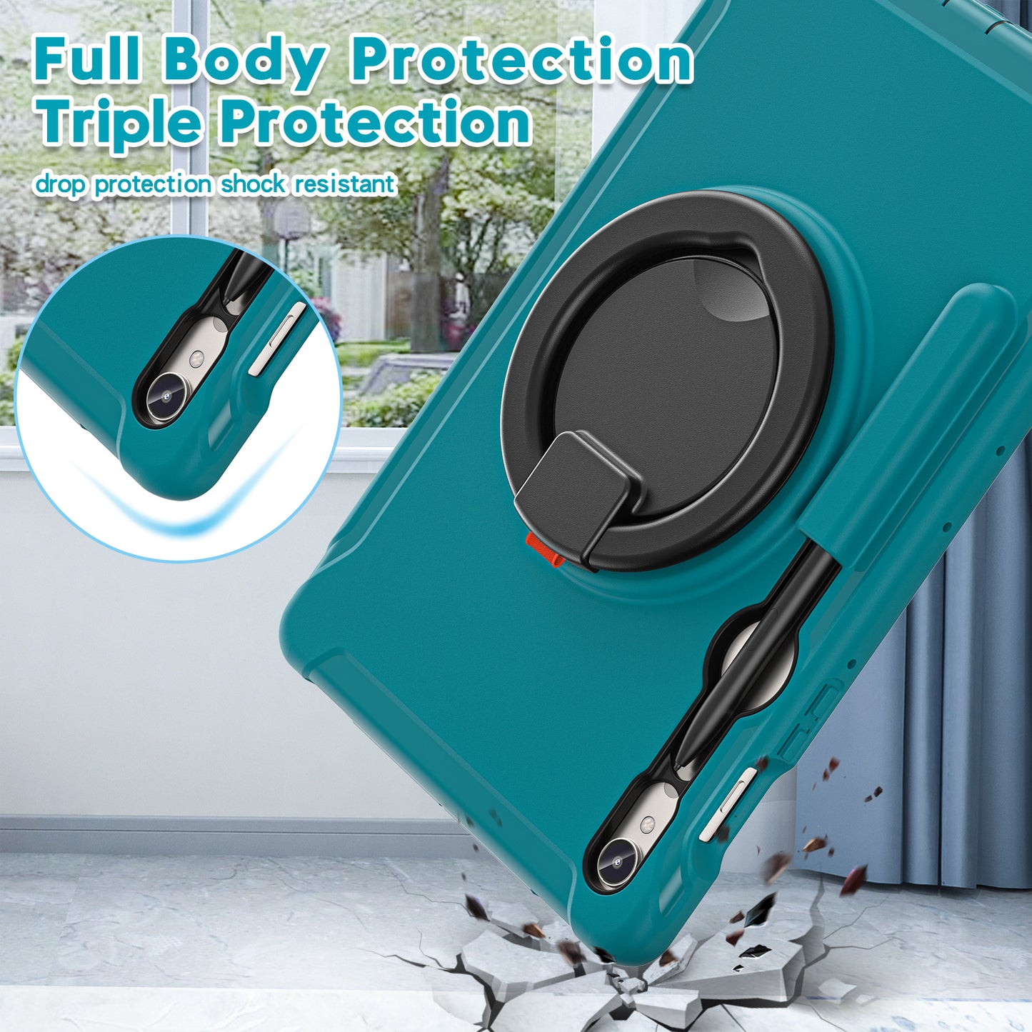 For Samsung Galaxy Tab S9 FE / S7 T870 / S8 X700 / S9 X710 Case Kickstand Tablet Cover with Pen Slot