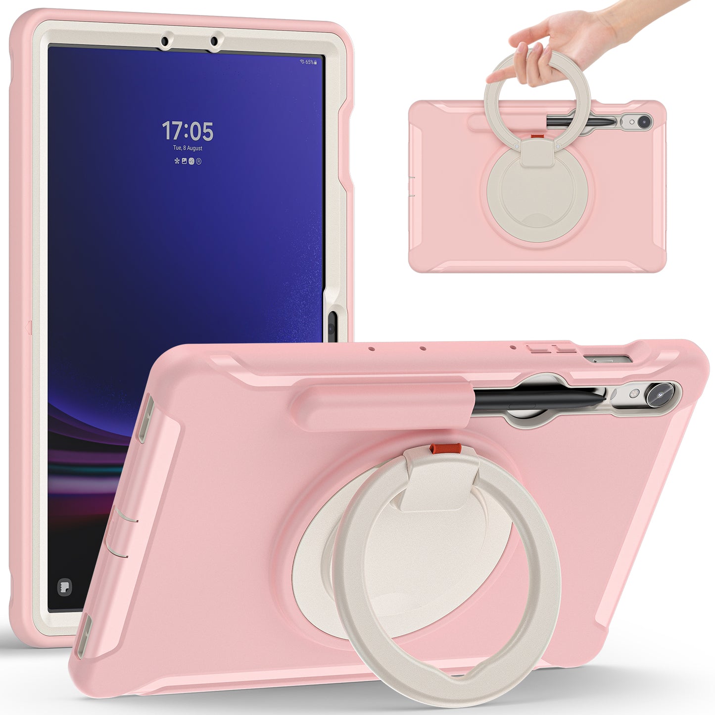 For Samsung Galaxy Tab S9 FE / S7 T870 / S8 X700 / S9 X710 Case Kickstand Tablet Cover with Pen Slot