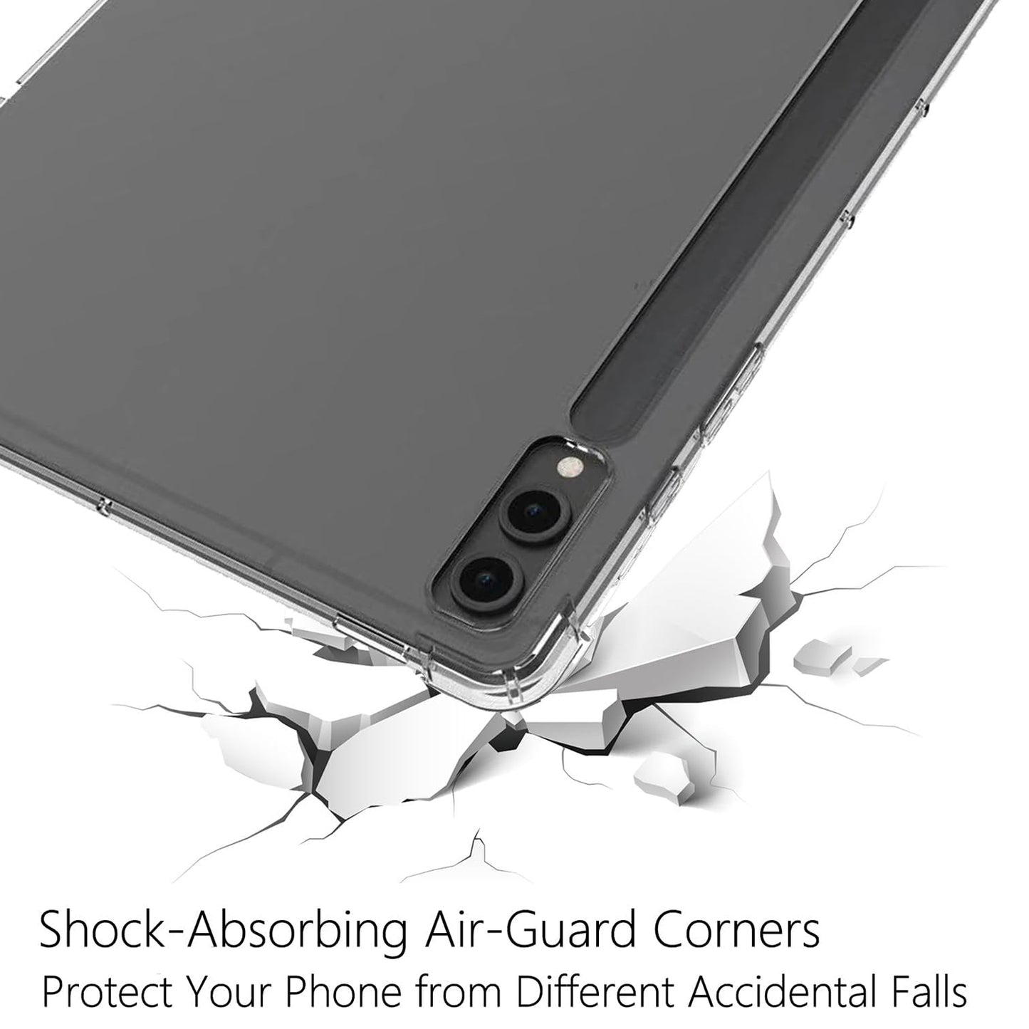 For Samsung Galaxy Tab S9 Ultra Case Drop Protection TPU Tablet Cover Transparent Shell