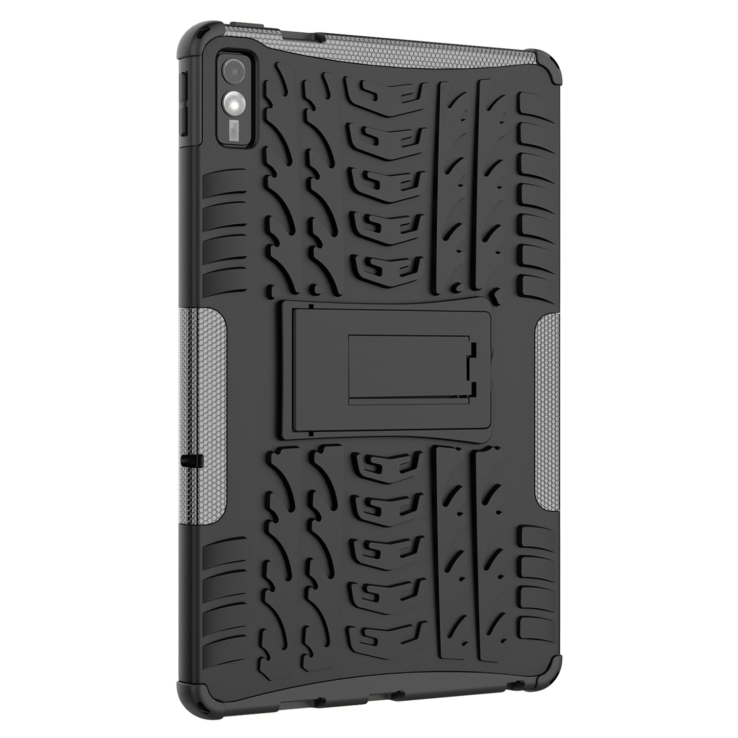For Lenovo Tab M10 5G Case Tyre Pattern PC+TPU Kickstand Tablet Cover