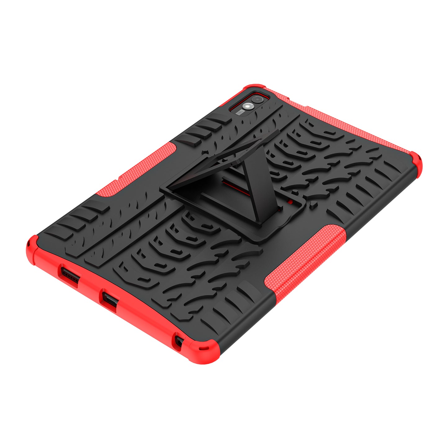 For Lenovo Tab M10 5G Case Tyre Pattern PC+TPU Kickstand Tablet Cover