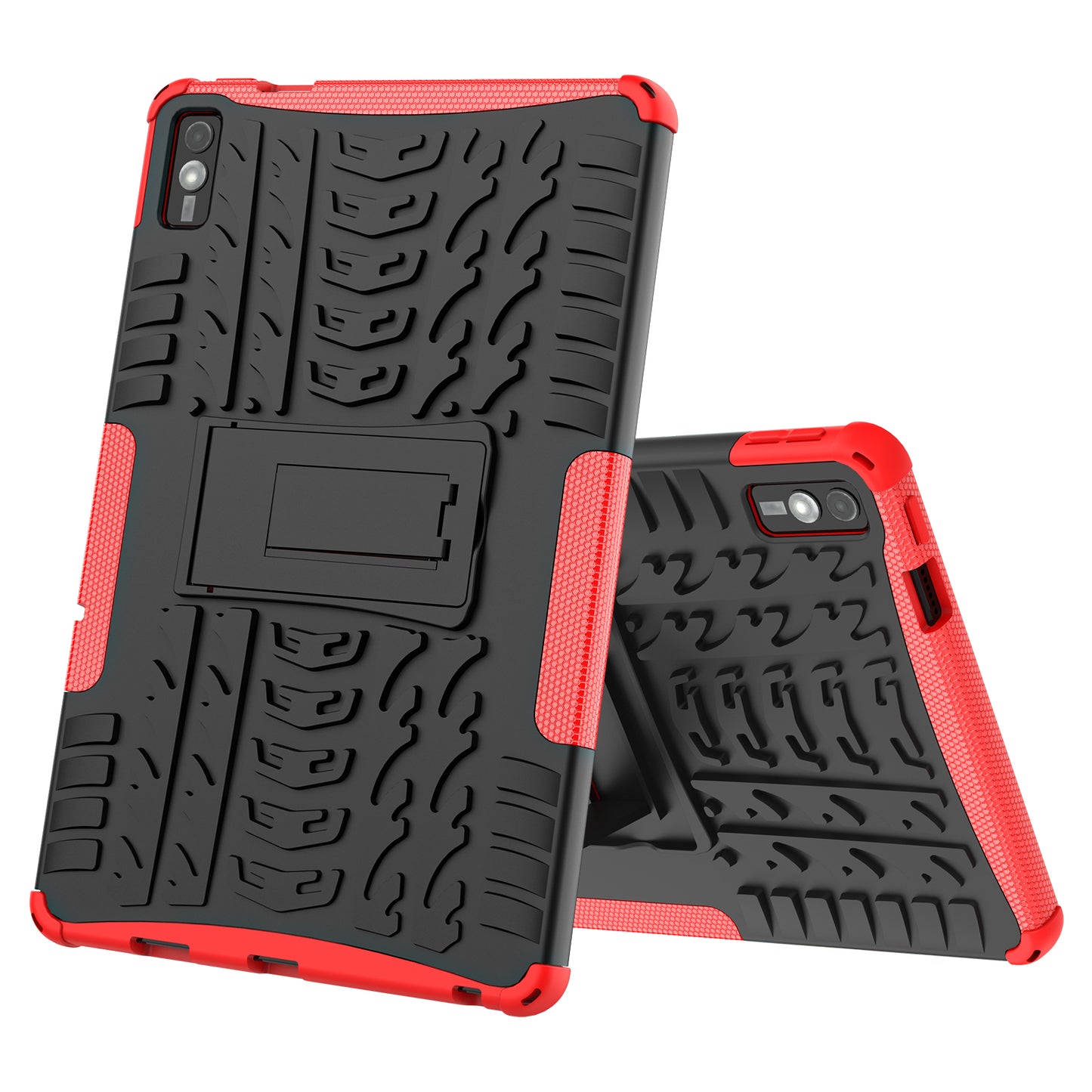 For Lenovo Tab M10 5G Case Tyre Pattern PC+TPU Kickstand Tablet Cover
