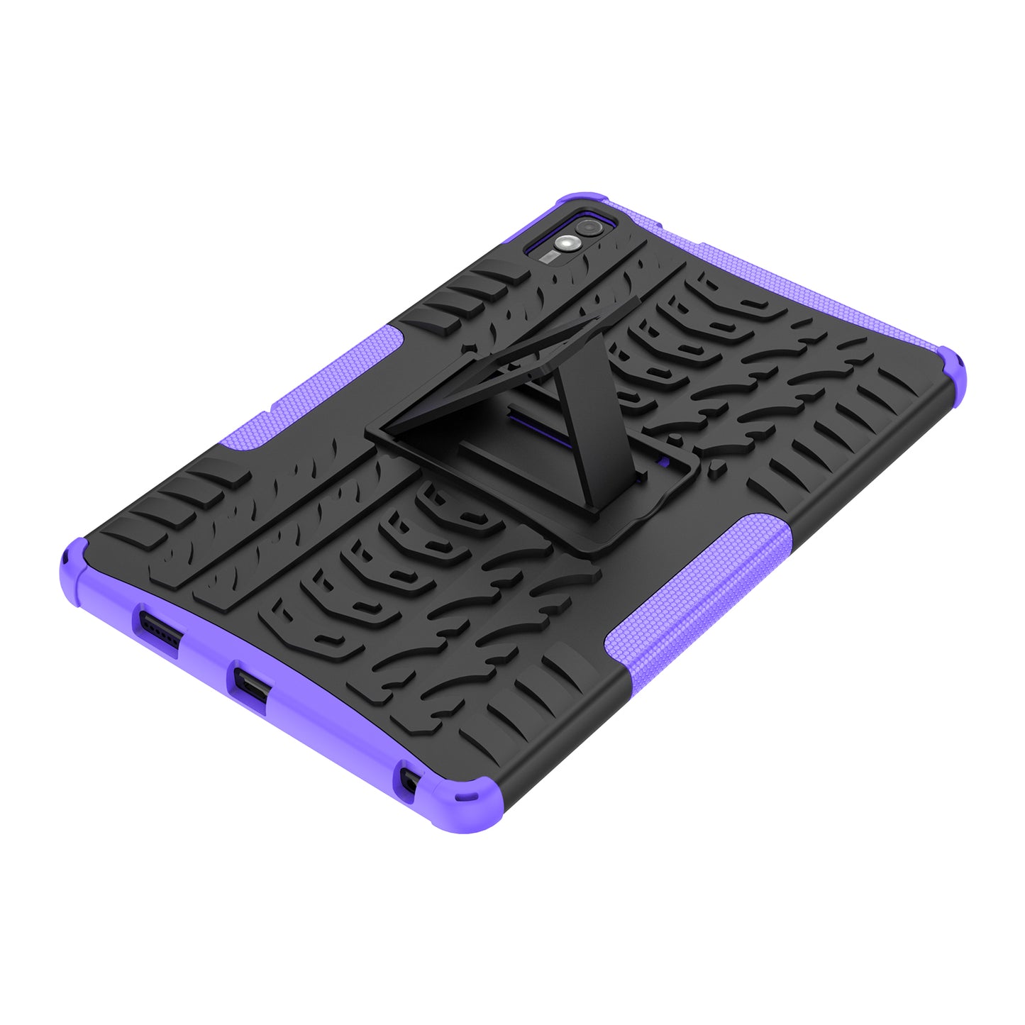 For Lenovo Tab M10 5G Case Tyre Pattern PC+TPU Kickstand Tablet Cover