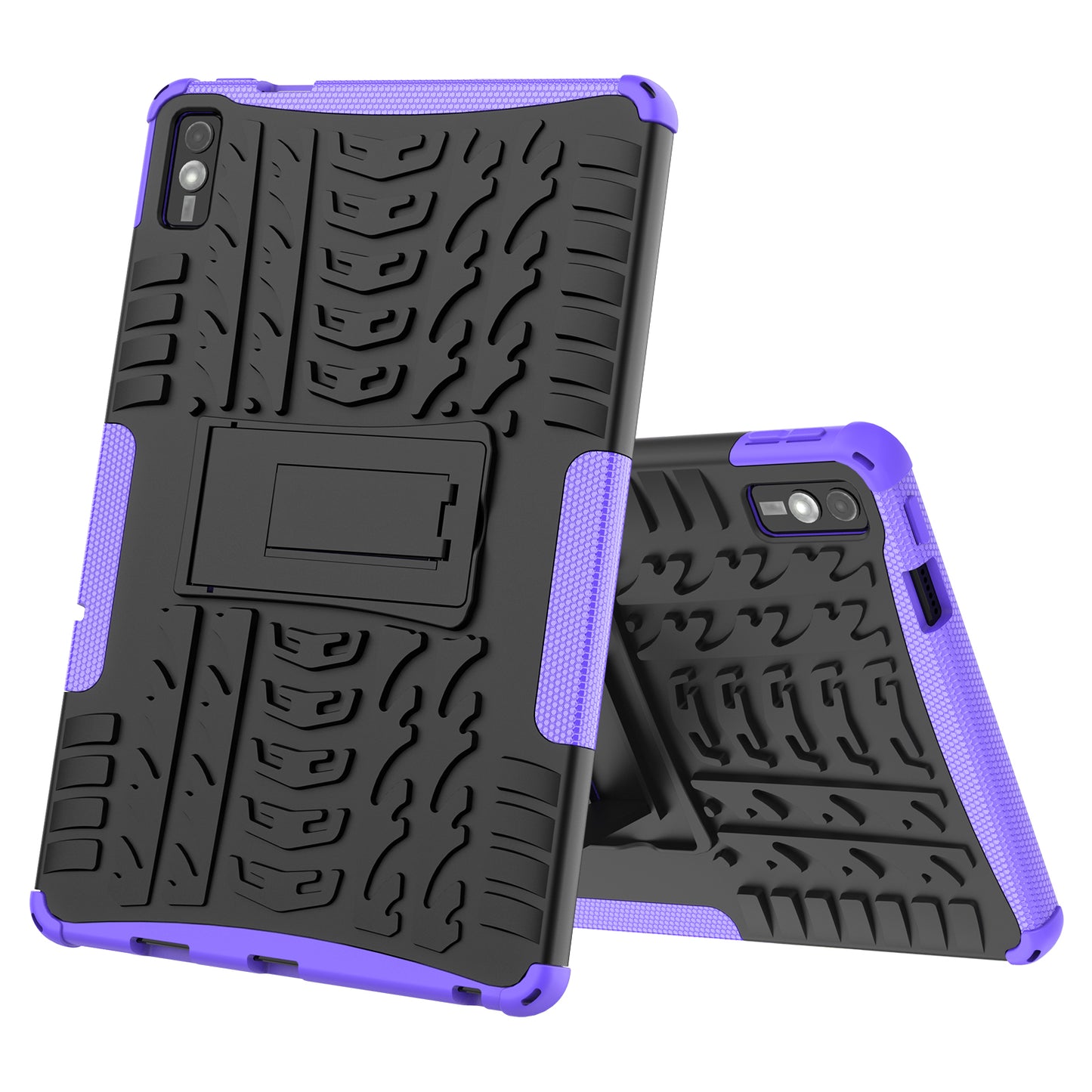 For Lenovo Tab M10 5G Case Tyre Pattern PC+TPU Kickstand Tablet Cover