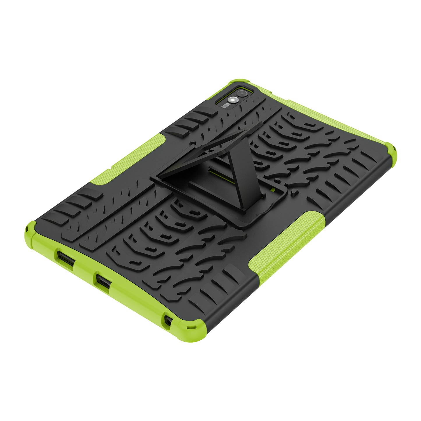 For Lenovo Tab M10 5G Case Tyre Pattern PC+TPU Kickstand Tablet Cover