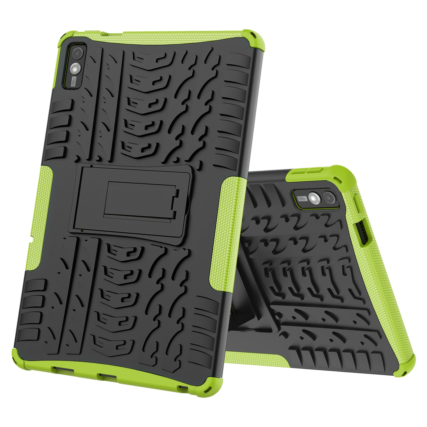 For Lenovo Tab M10 5G Case Tyre Pattern PC+TPU Kickstand Tablet Cover
