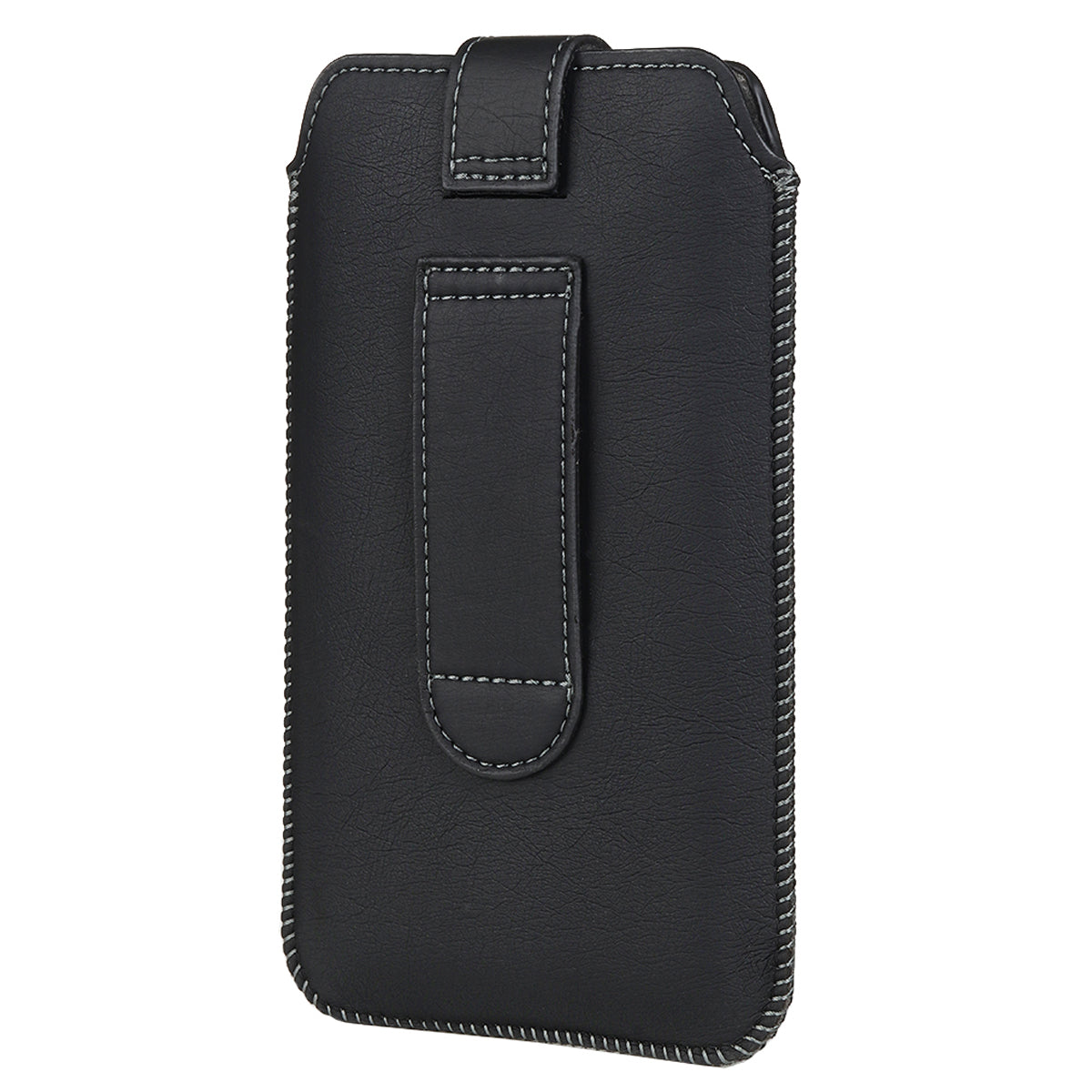 18.5 x 10.8cm Vertical Phone Belt Bag for 7.0 inch Mobile Phones Waist Pouch Universal PU Leather Phone Holder