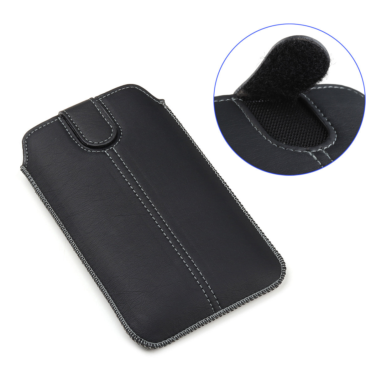 18.5 x 10.8cm Vertical Phone Belt Bag for 7.0 inch Mobile Phones Waist Pouch Universal PU Leather Phone Holder