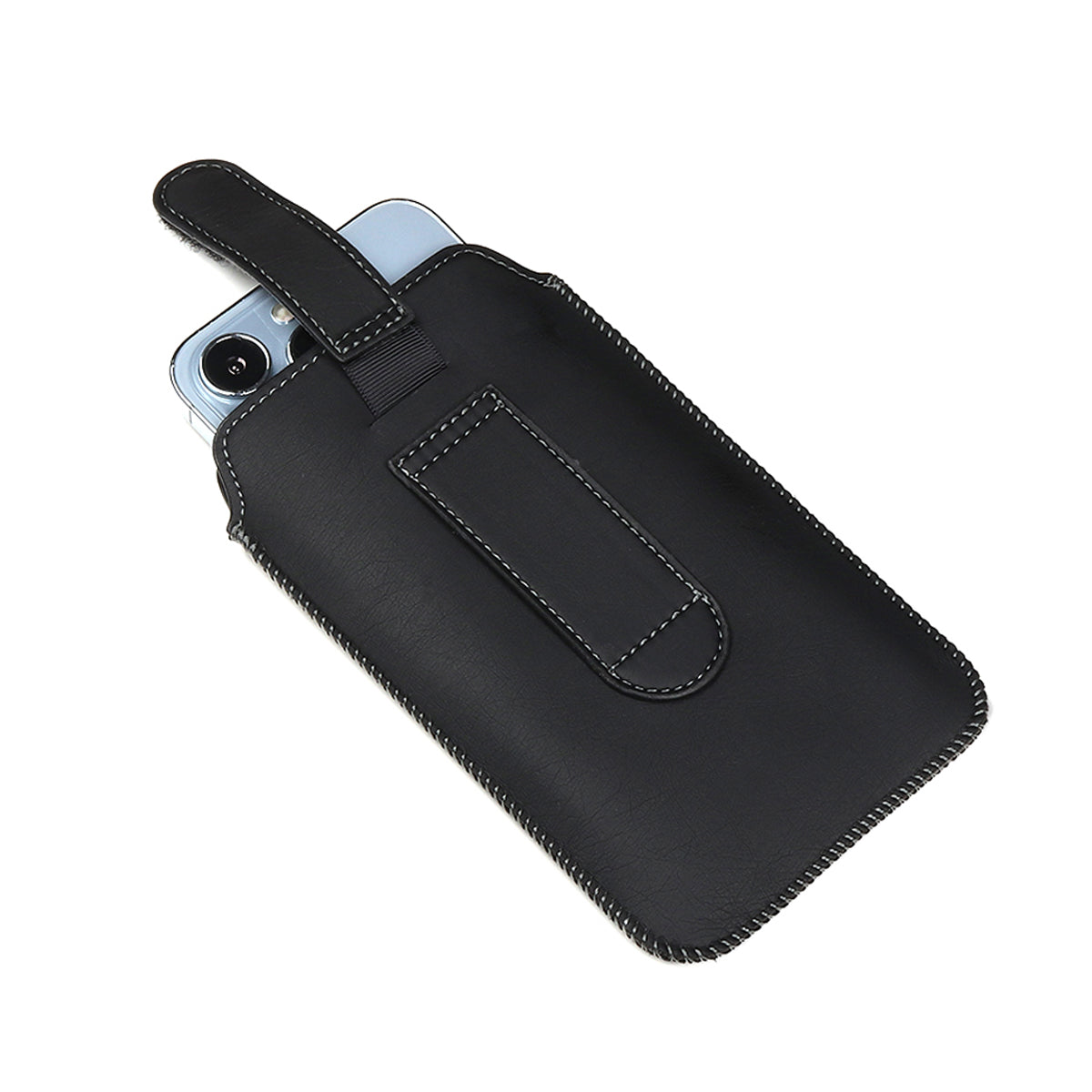 18.5 x 10.8cm Vertical Phone Belt Bag for 7.0 inch Mobile Phones Waist Pouch Universal PU Leather Phone Holder