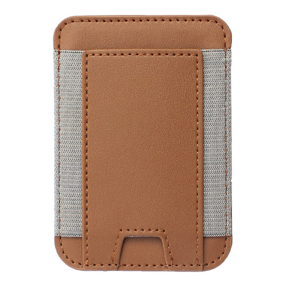 Compatible with MagSafe Magnetic Leather Phone Card Holder Bag Mini Card Storage Pouch for Back of Cell Phone